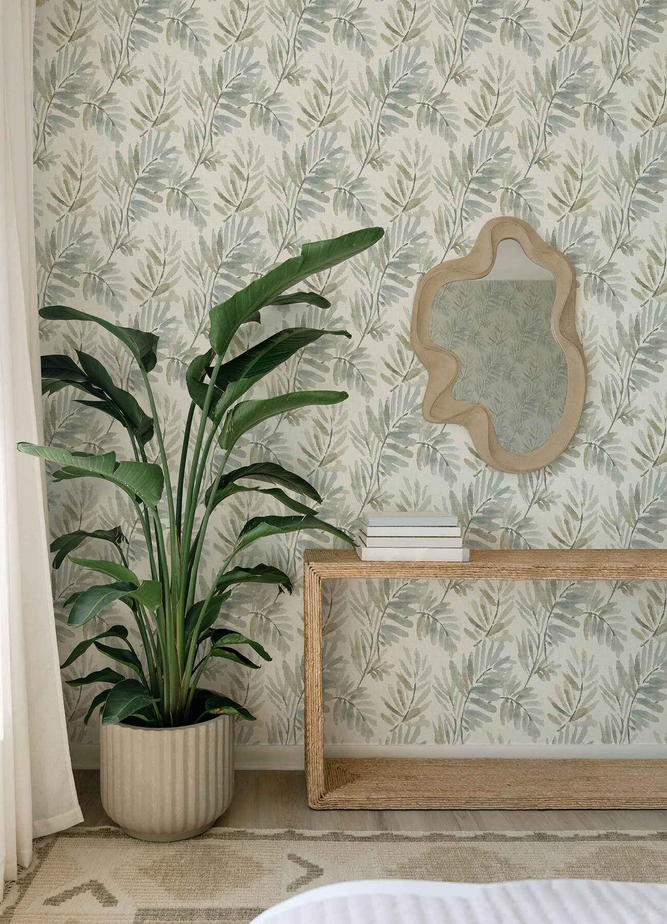 Serenade Aqua Ferns Wallpaper - York Wallcoverings - 4177-27740 - York Wallcoverings Wallpaper
