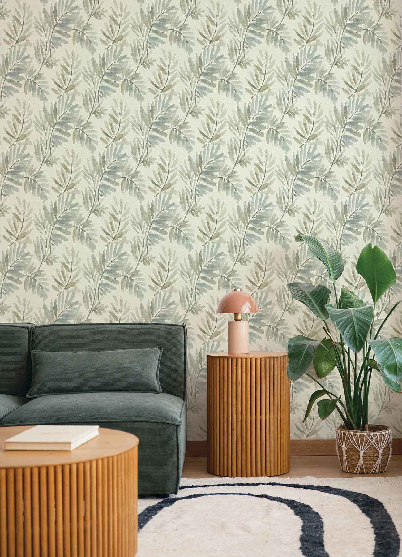 Serenade Aqua Ferns Wallpaper - York Wallcoverings - 4177-27740 - York Wallcoverings Wallpaper
