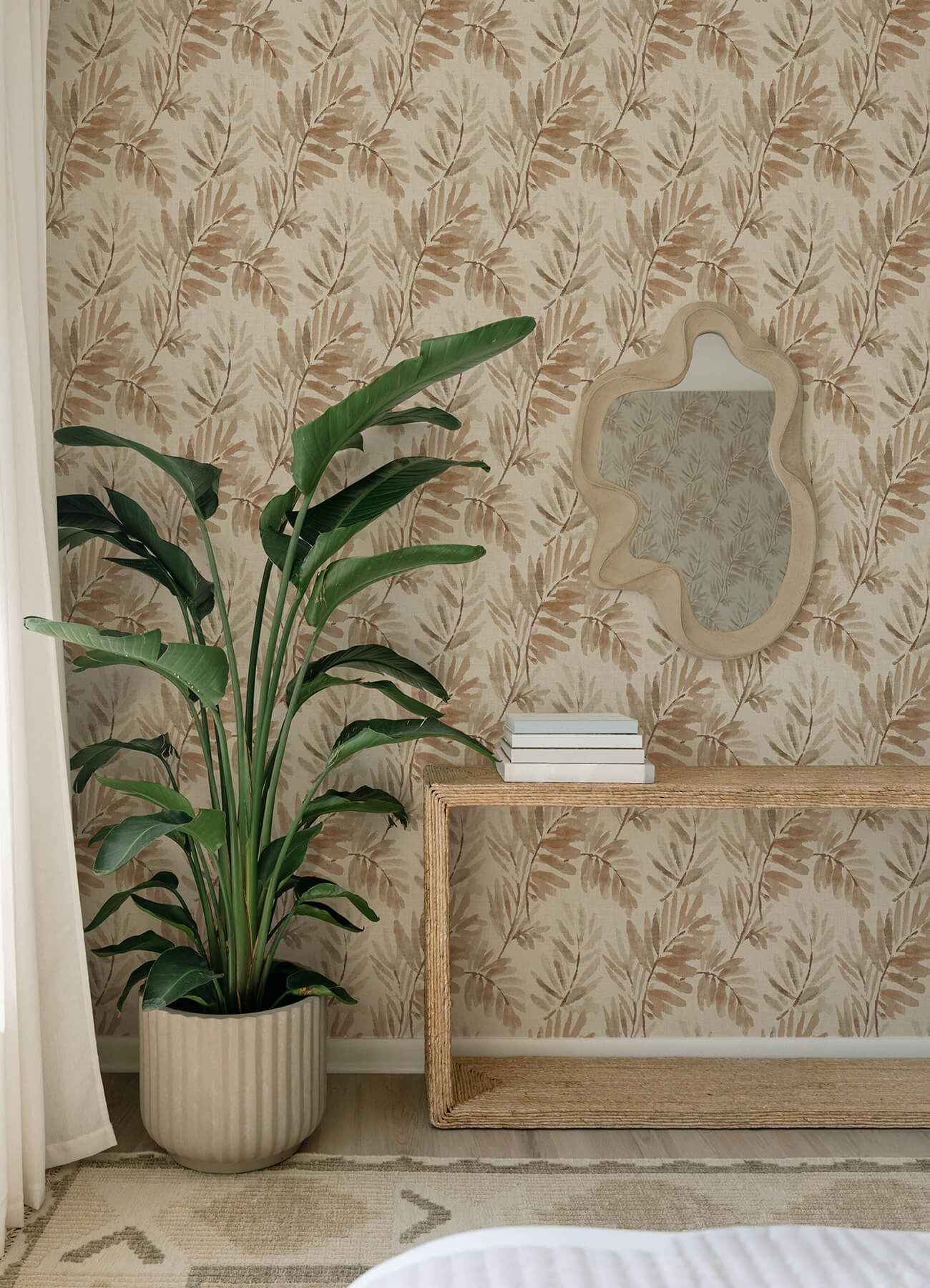Serenade Blush Ferns Wallpaper - York Wallcoverings - 4177-27742