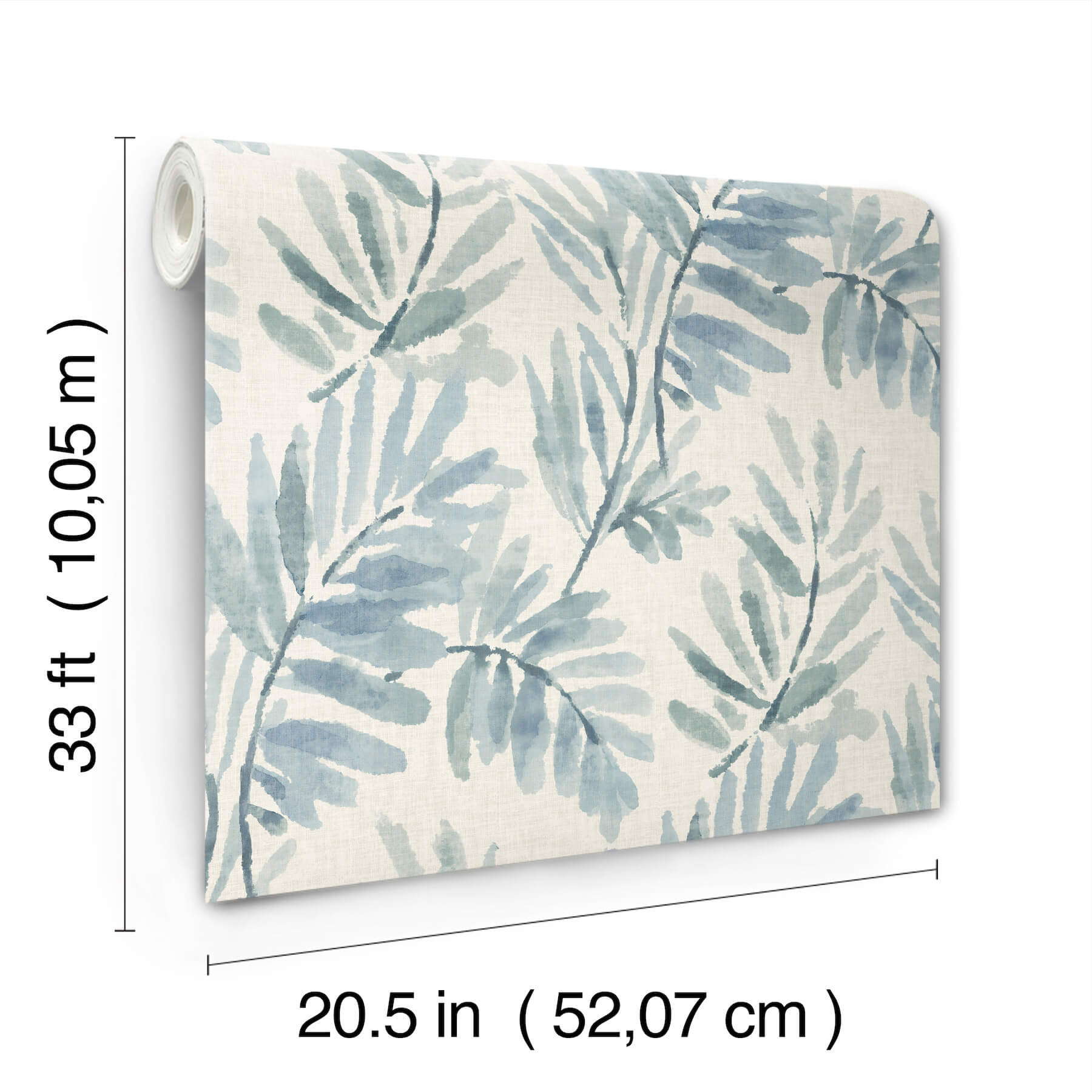 serenade-blue-ferns-wallpaper-york-wallcoverings-4177-27743 - York Wallcoverings Papel pintado