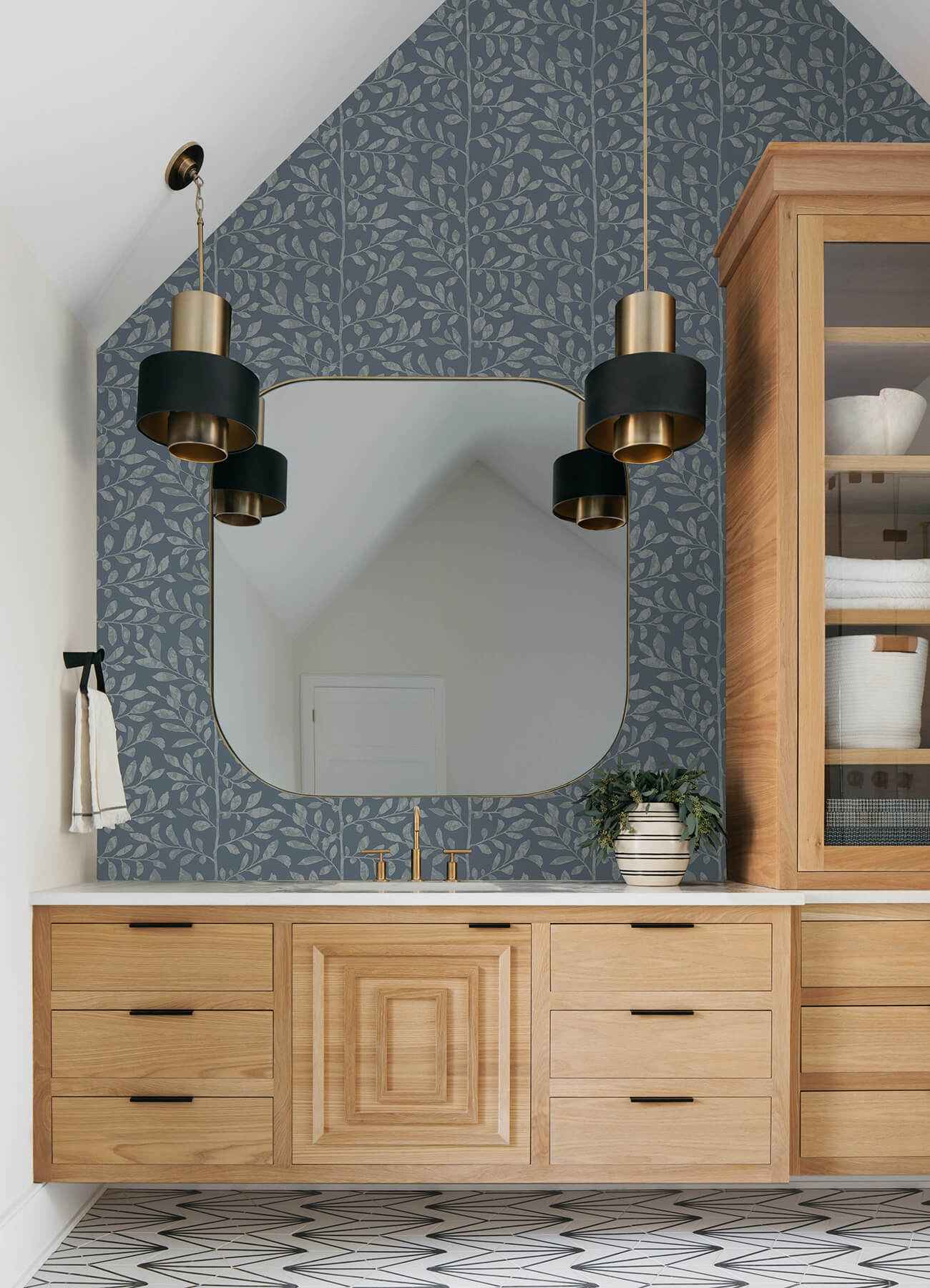 Sagecrest Blue Sapling Wallpaper - York Wallcoverings - 4177-83309 - York Wallcoverings Wallpaper