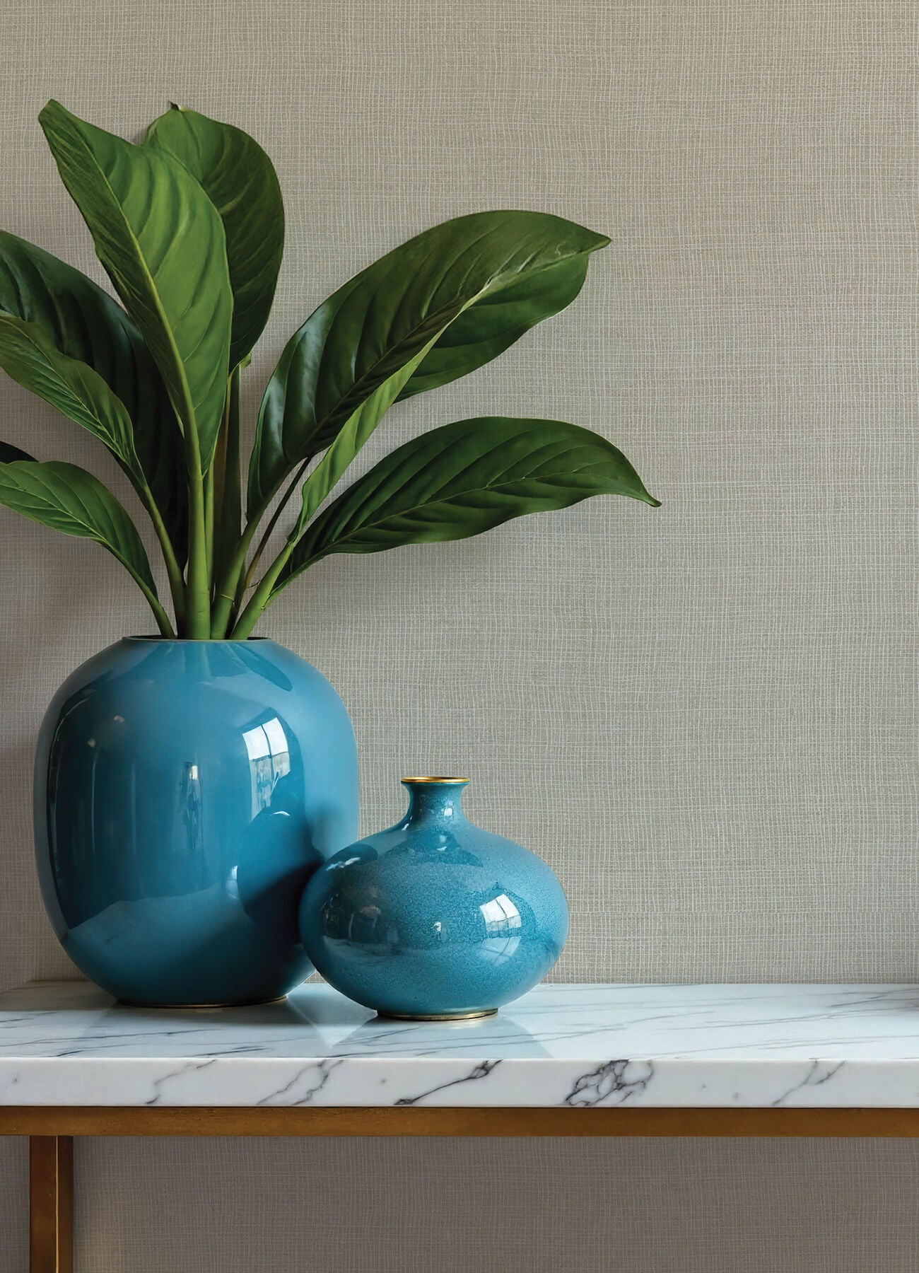 alba-grey-open-weave-wallpaper-york-wallcoverings-4193-7402 - York Wallcoverings Papel pintado