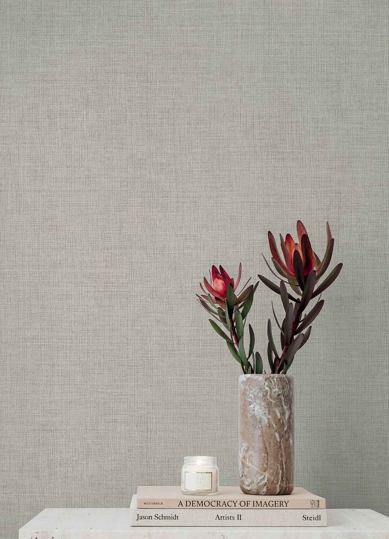Alba Beige Open Weave Wallpaper - York Wallcoverings - 4193-7403 - York Wallcoverings Wallpaper