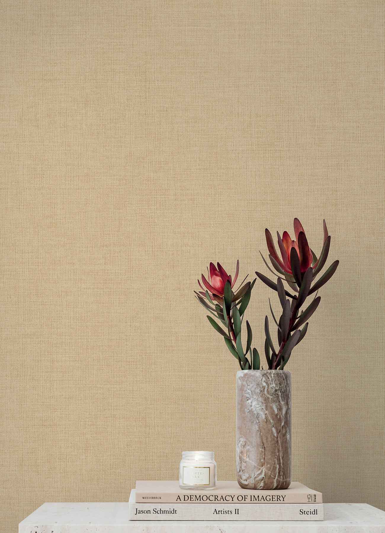 Alba Light Yellow Open Weave Wallpaper - York Wallcoverings - 4193-7405 - York Wallcoverings Wallpaper