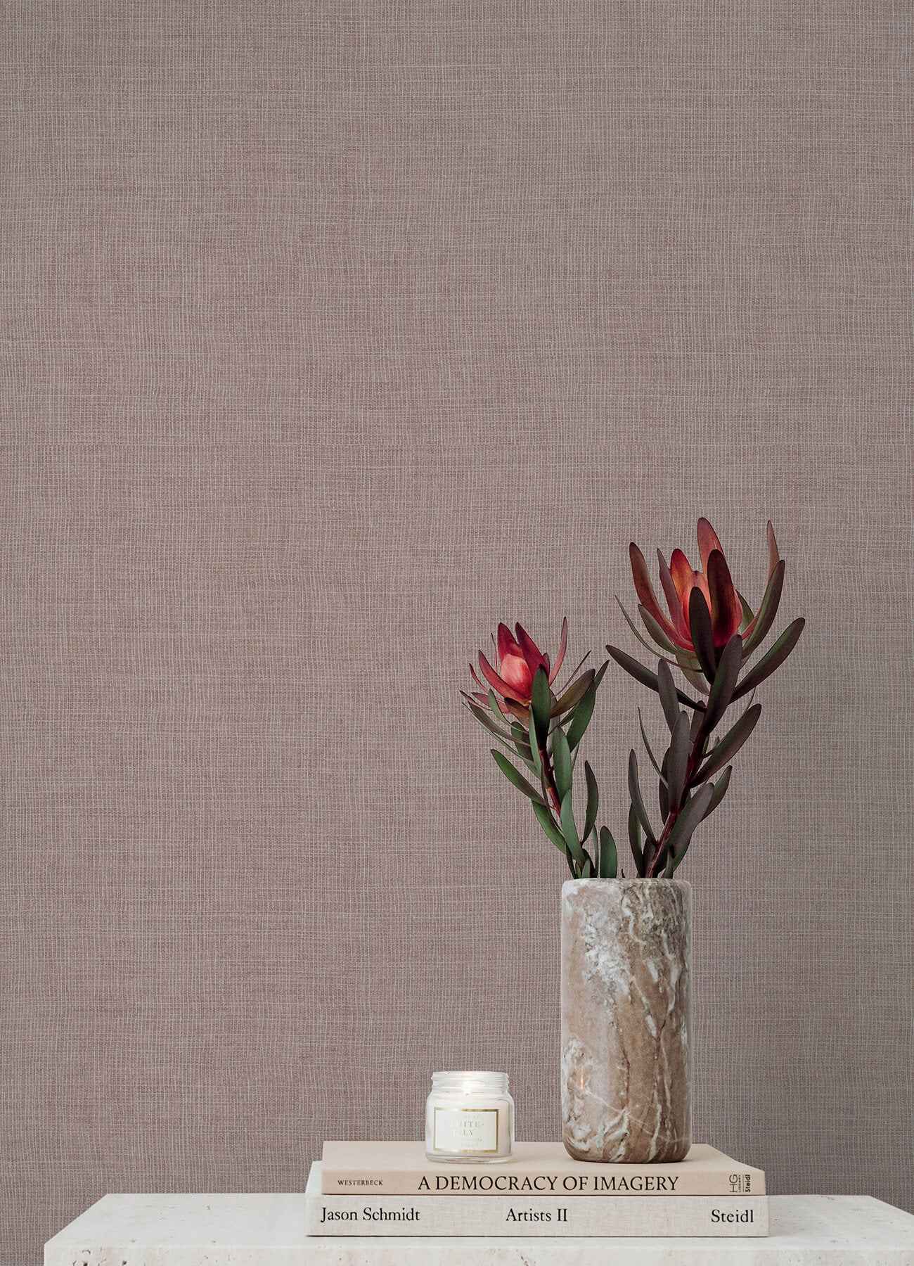 Alba Rose Open Weave Wallpaper - York Wallcoverings - 4193-7407 - York Wallcoverings Wallpaper