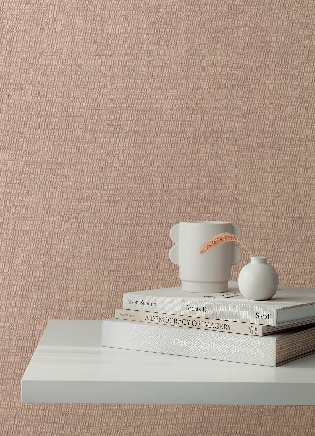 nuovo-rose-faux-linen-wallpaper-york-wallcoverings-4193-7426 - York Wallcoverings Wallpaper