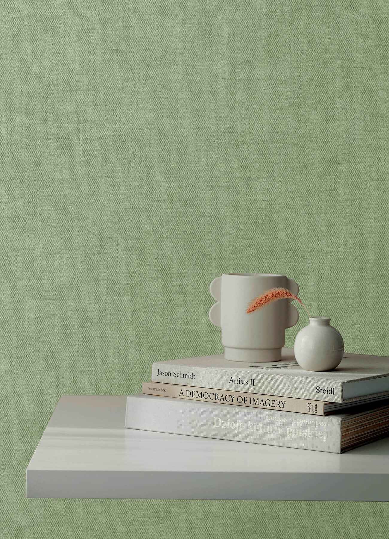 Nuovo Light Green Faux Linen Wallpaper - York Wallcoverings - 4193-7431