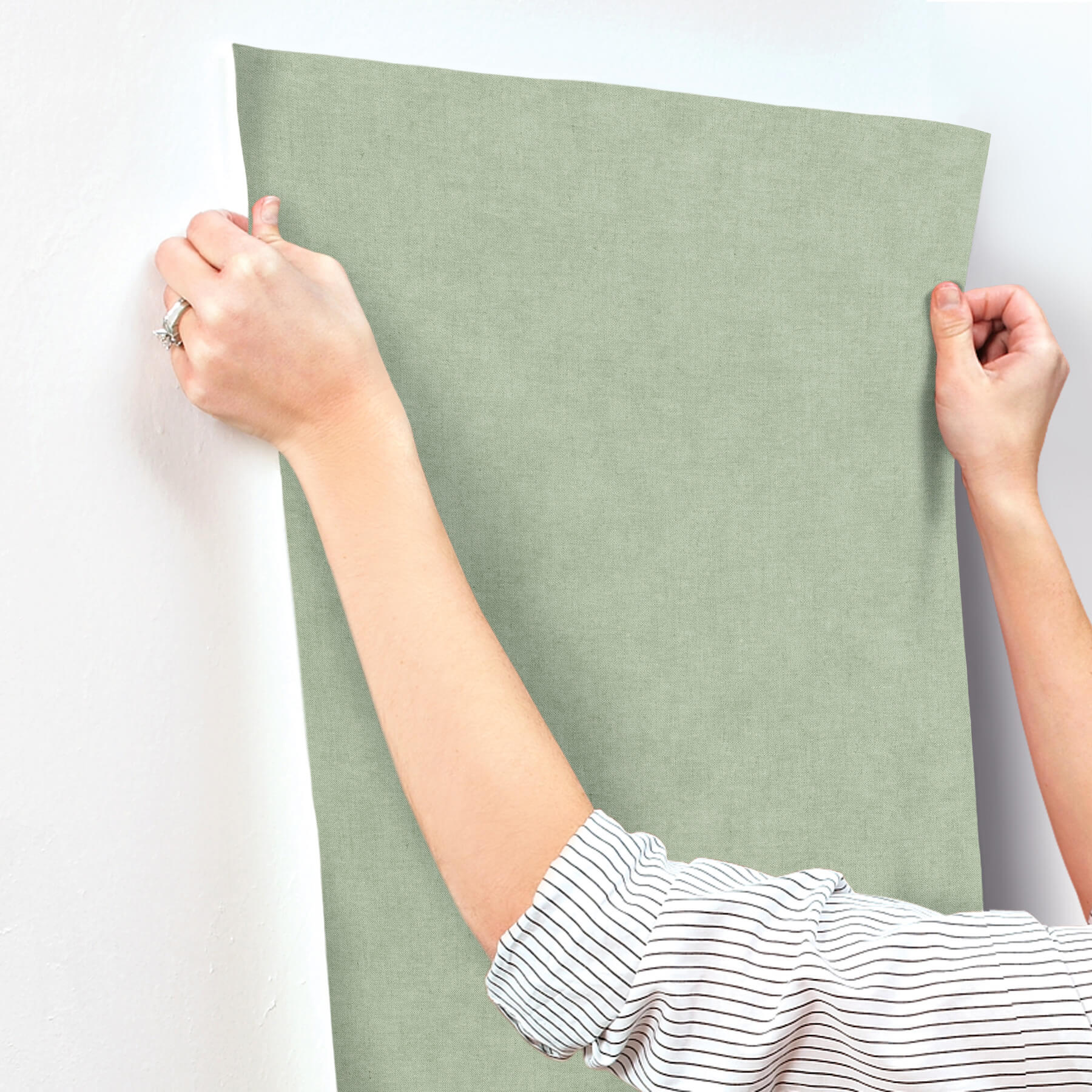 nuovo-light-green-faux-linen-wallpaper-york-wallcoverings-4193-7431 - York Wallcoverings Wallpaper