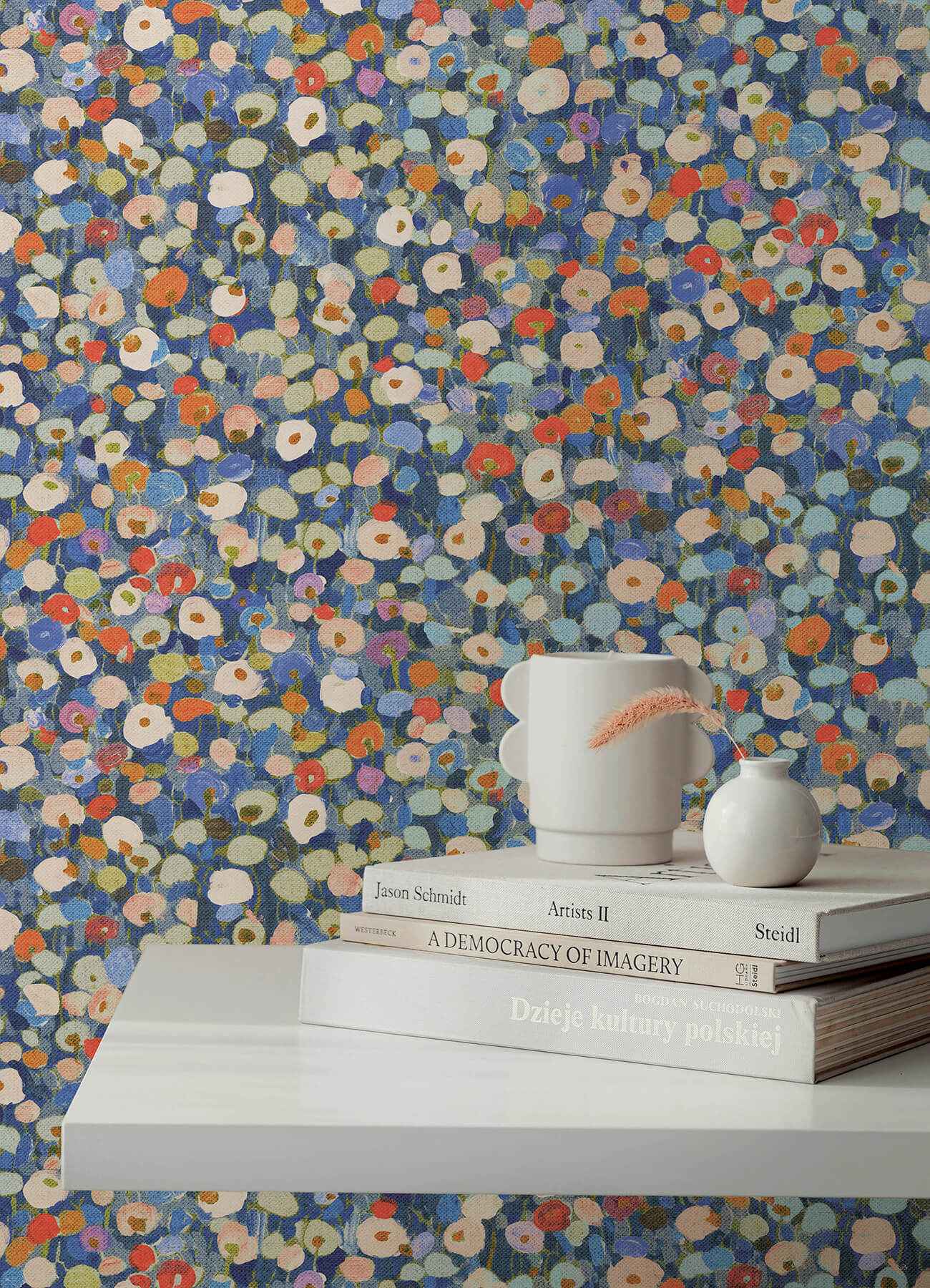 Prato Blue Petite Floral Wallpaper - York Wallcoverings - 4193-7442 - York Wallcoverings Wallpaper