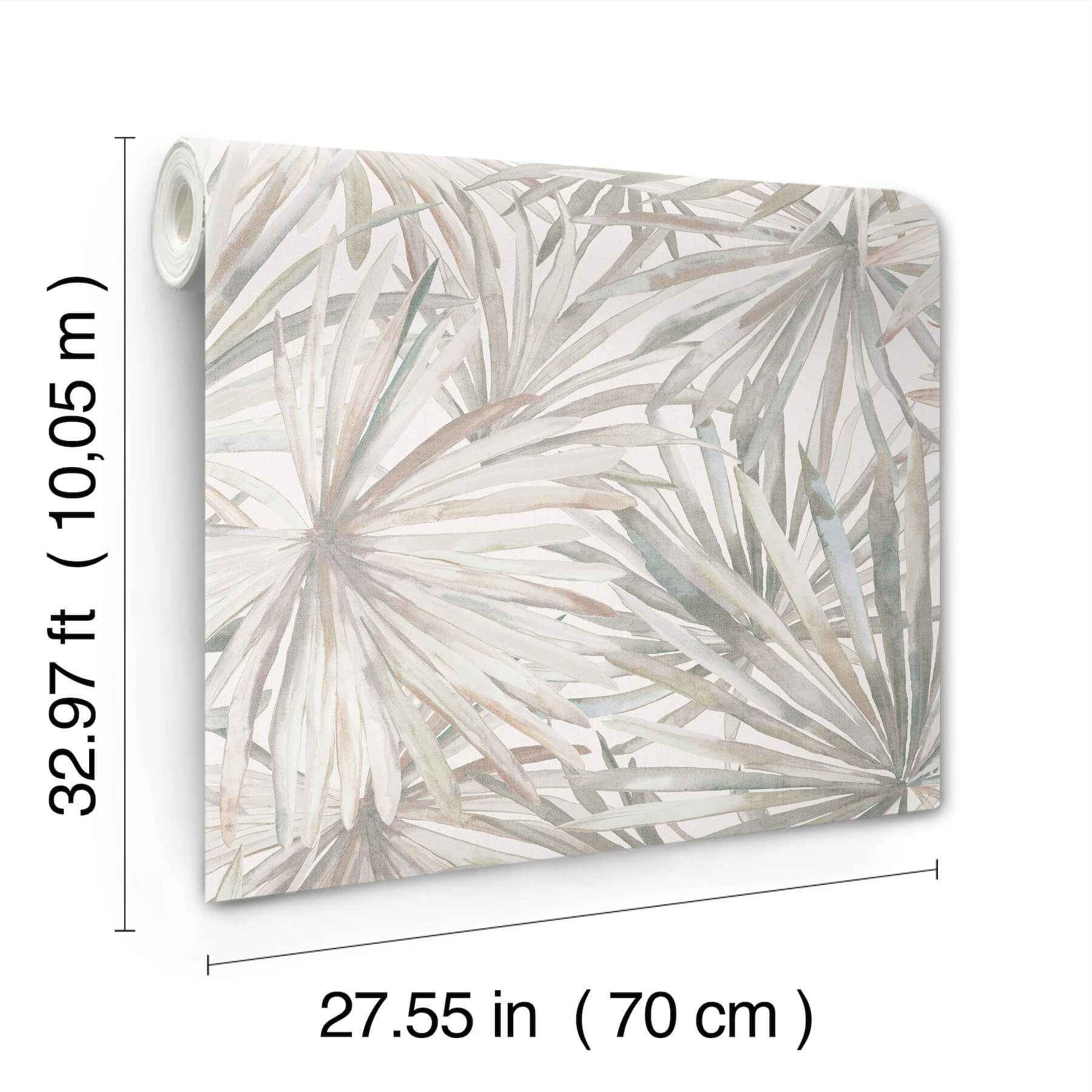 Corifa Cream Palm Leaf Wallpaper - York Wallcoverings - 4193-7450 - York Wallcoverings Wallpaper
