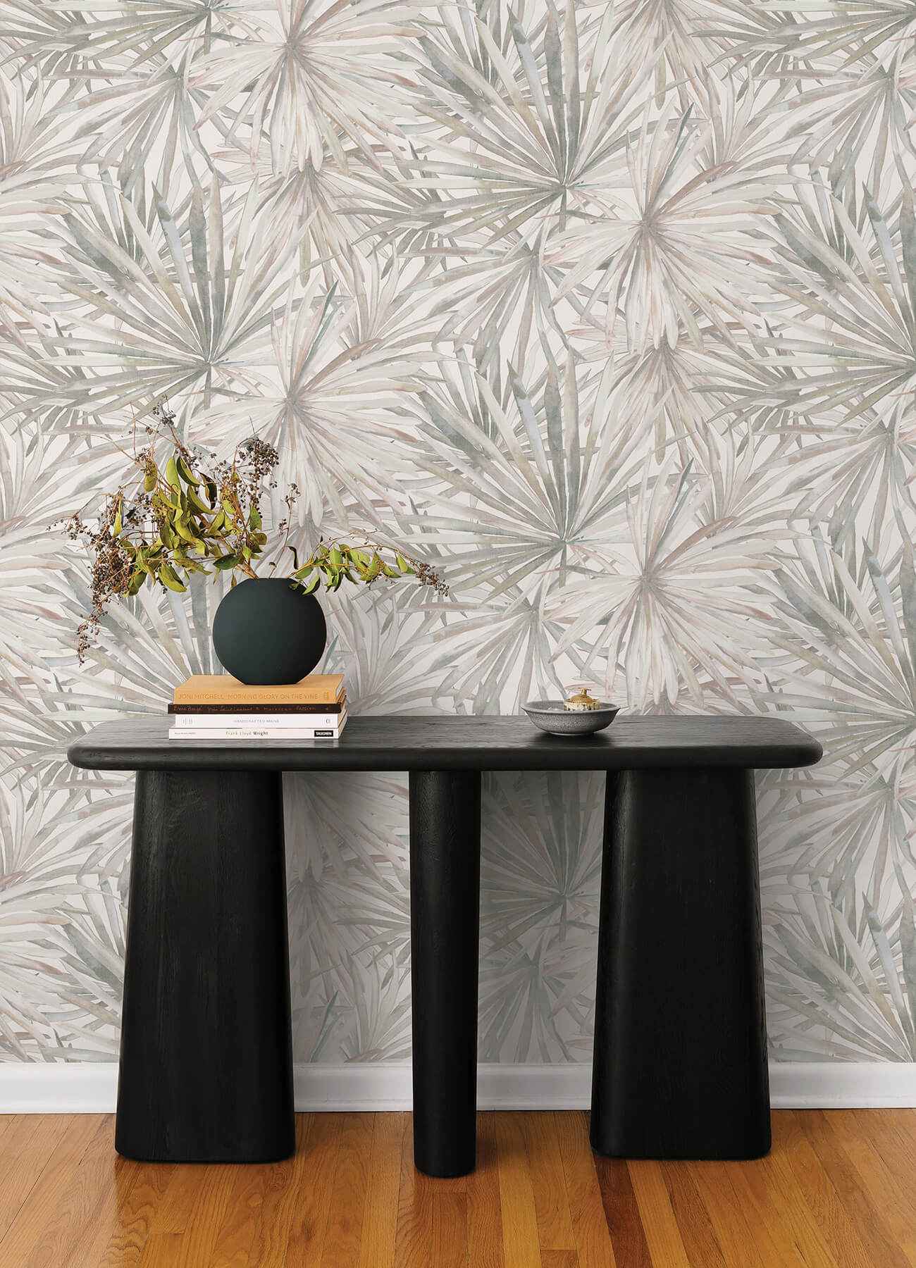 Corifa Cream Palm Leaf Wallpaper - York Wallcoverings - 4193-7450