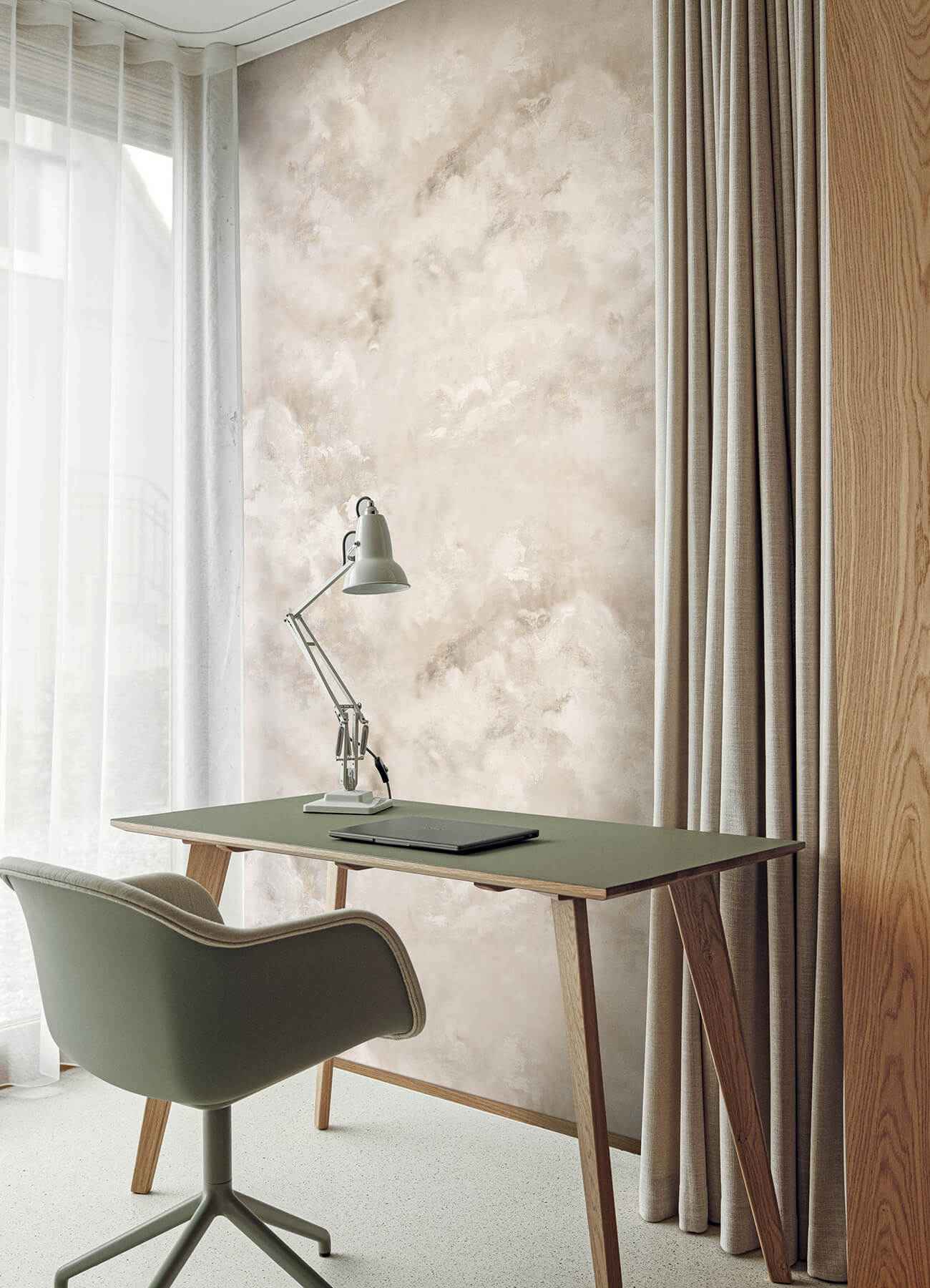 Aria Neutral Abstract Wallpaper - York Wallcoverings - 4193-7460