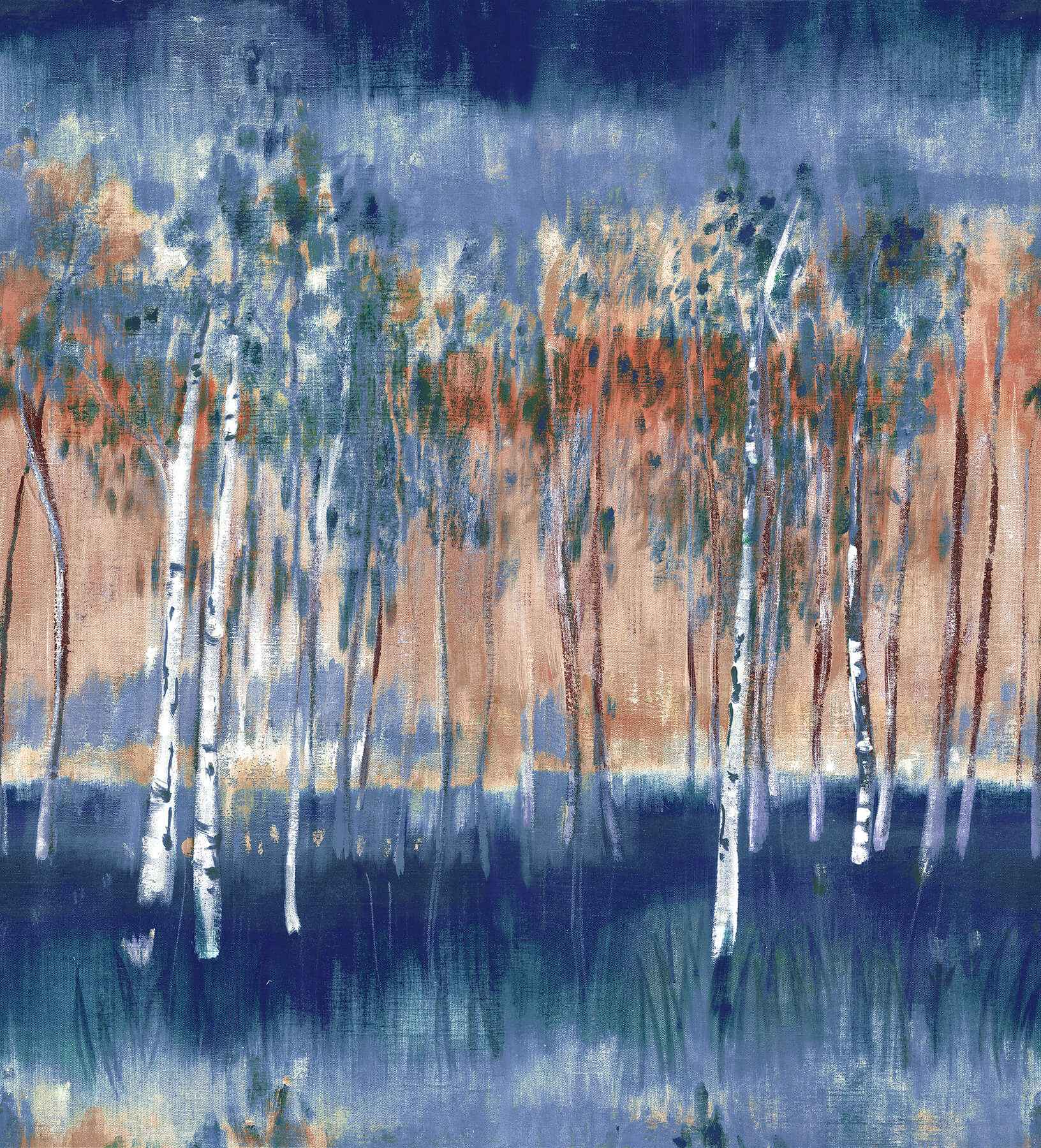 Primavera Dark Blue Wall Mural - York Wallcoverings - 4193-7472M