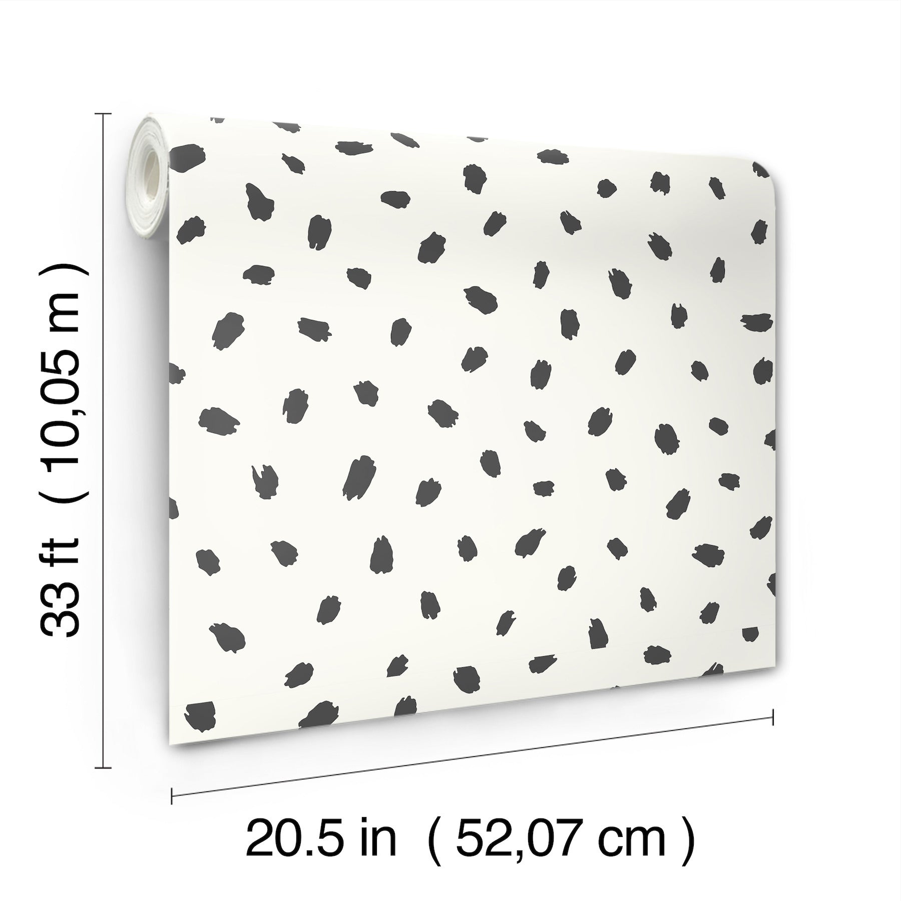animal-spots-black-polka-dot-wallpaper-york-wallcoverings-4203-27542 - York Wallcoverings Papel pintado