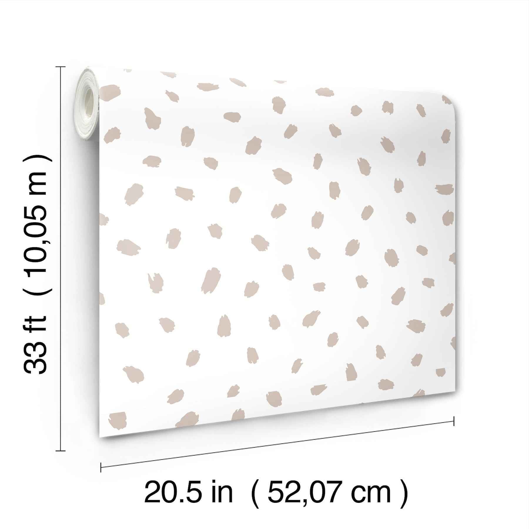 Animal Spots Taupe Polka Dot Wallpaper - York Wallcoverings - 4203-27543 - York Wallcoverings Wallpaper