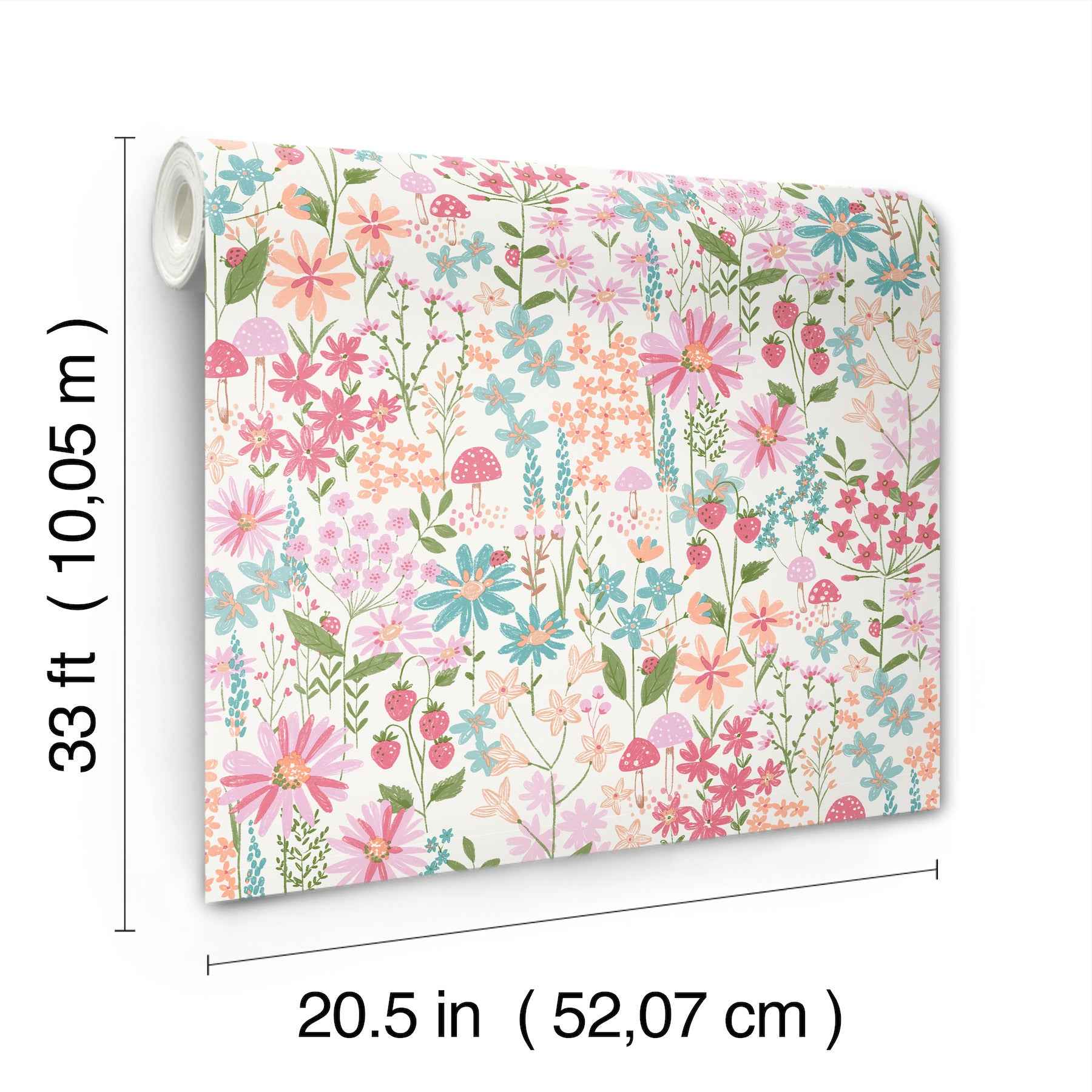 Flower Garden Pink Blossoms Wallpaper - York Wallcoverings - 4203-27561 - York Wallcoverings Wallpaper