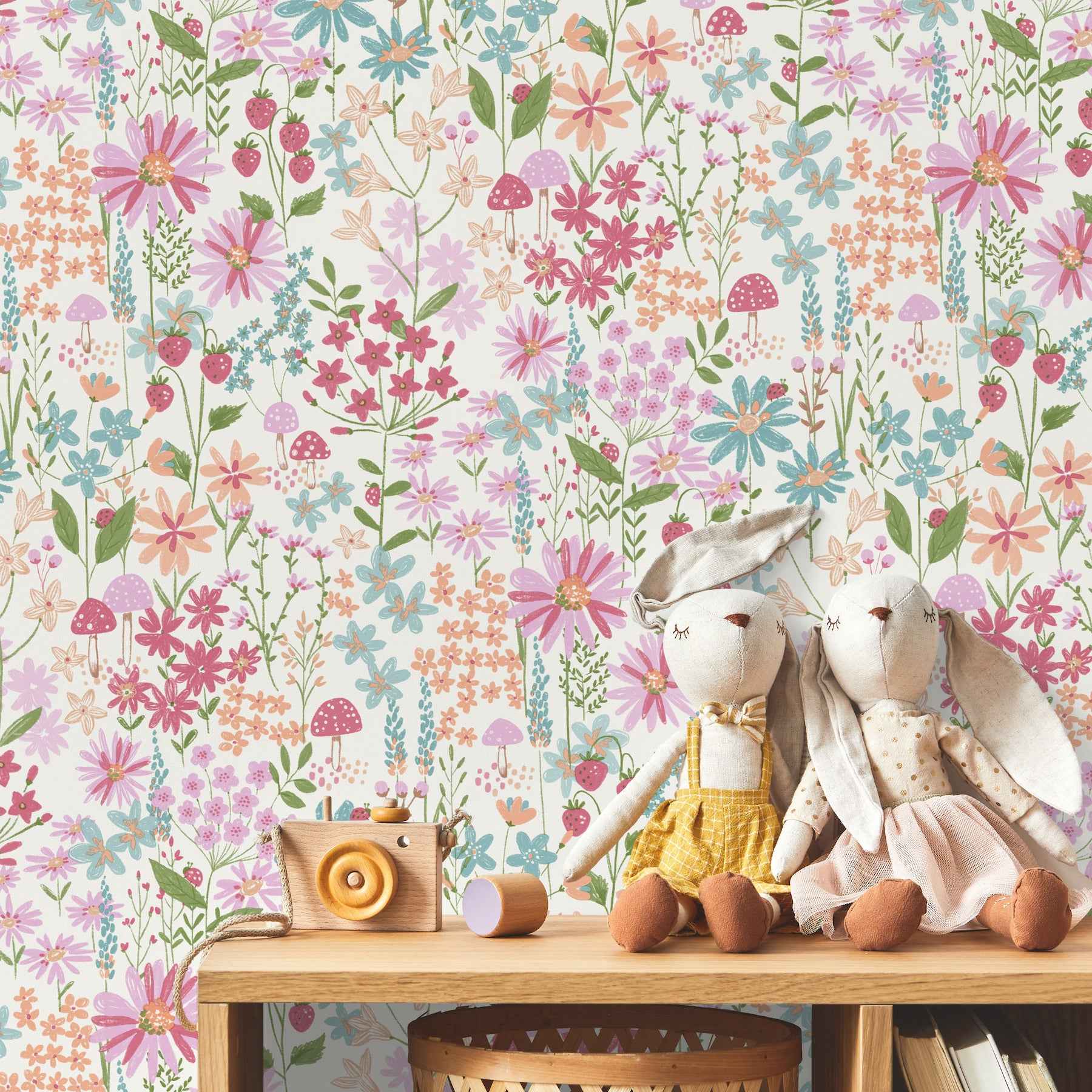 Flower Garden Pink Blossoms Wallpaper - York Wallcoverings - 4203-27561 - York Wallcoverings Wallpaper