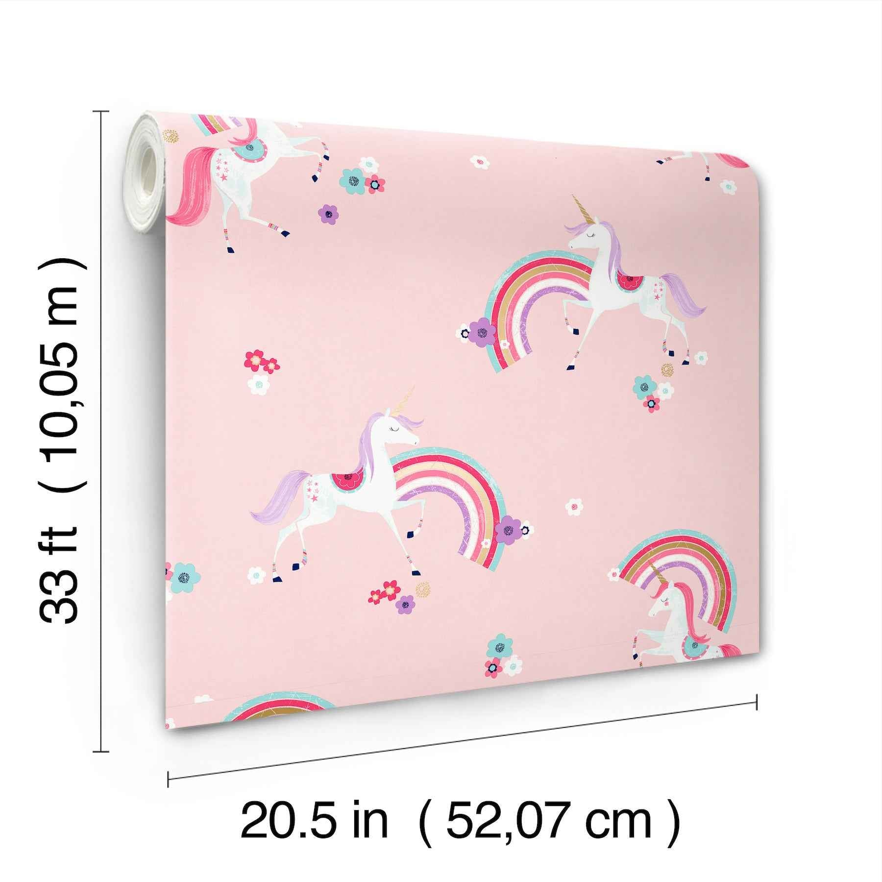 Rainbow Unicorn Pink Fantastical Wallpaper - York Wallcoverings - 4203-27565 - York Wallcoverings Wallpaper