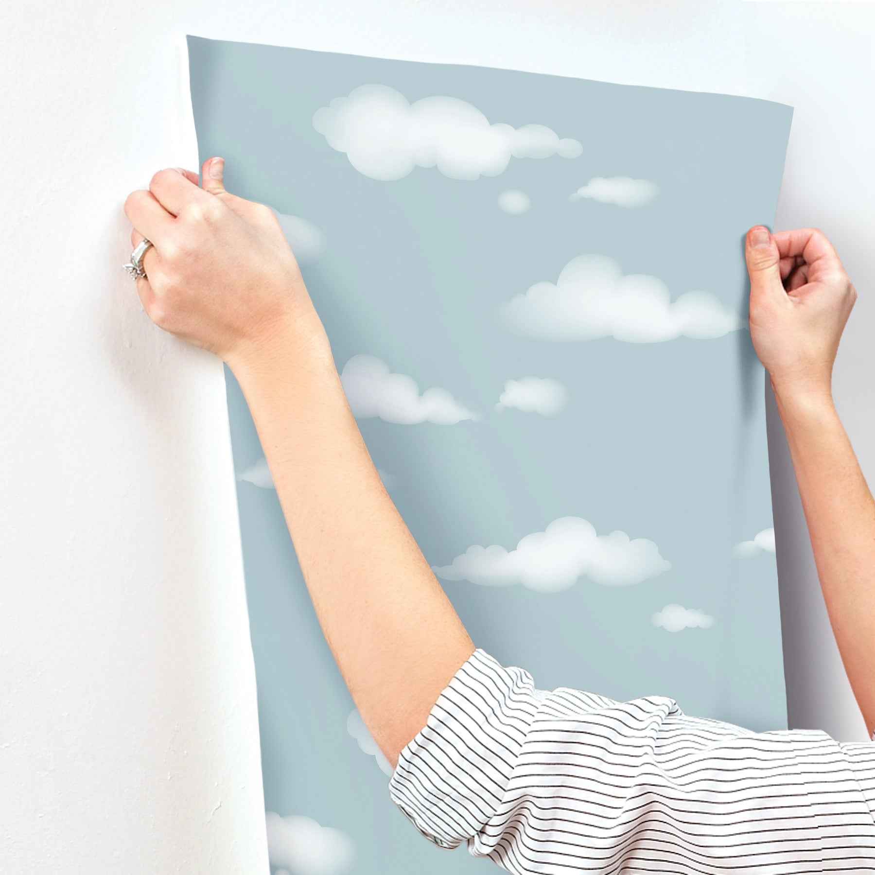Cloudy Sky Blue Scenic Wallpaper - York Wallcoverings - 4203-27568 - York Wallcoverings Wallpaper