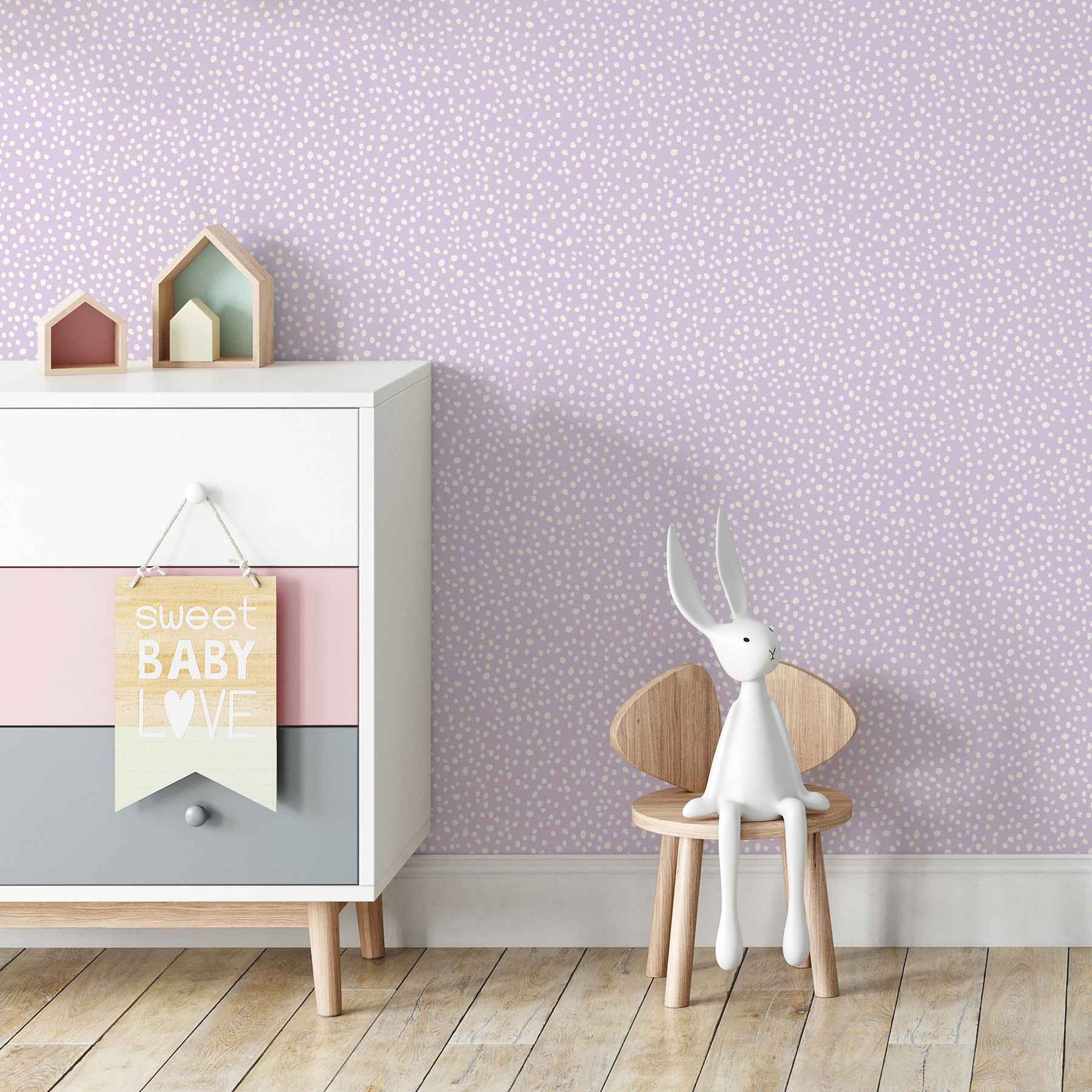 Dotty Lavender Petite Polka Dot Wallpaper - York Wallcoverings - 4203-27579 - York Wallcoverings Wallpaper