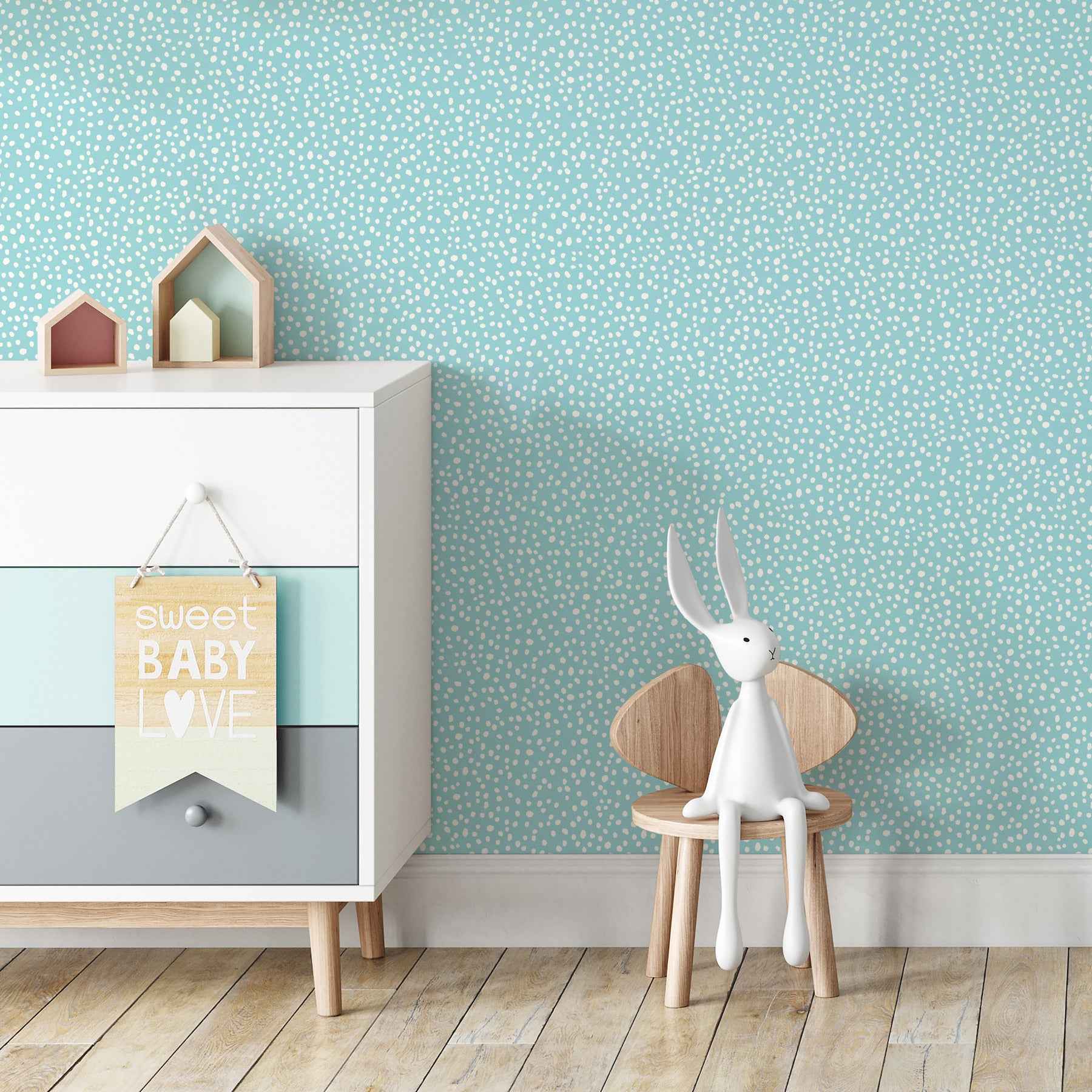 Dotty Light Blue Petite Polka Dot Wallpaper - York Wallcoverings - 4203-27580 - York Wallcoverings Wallpaper