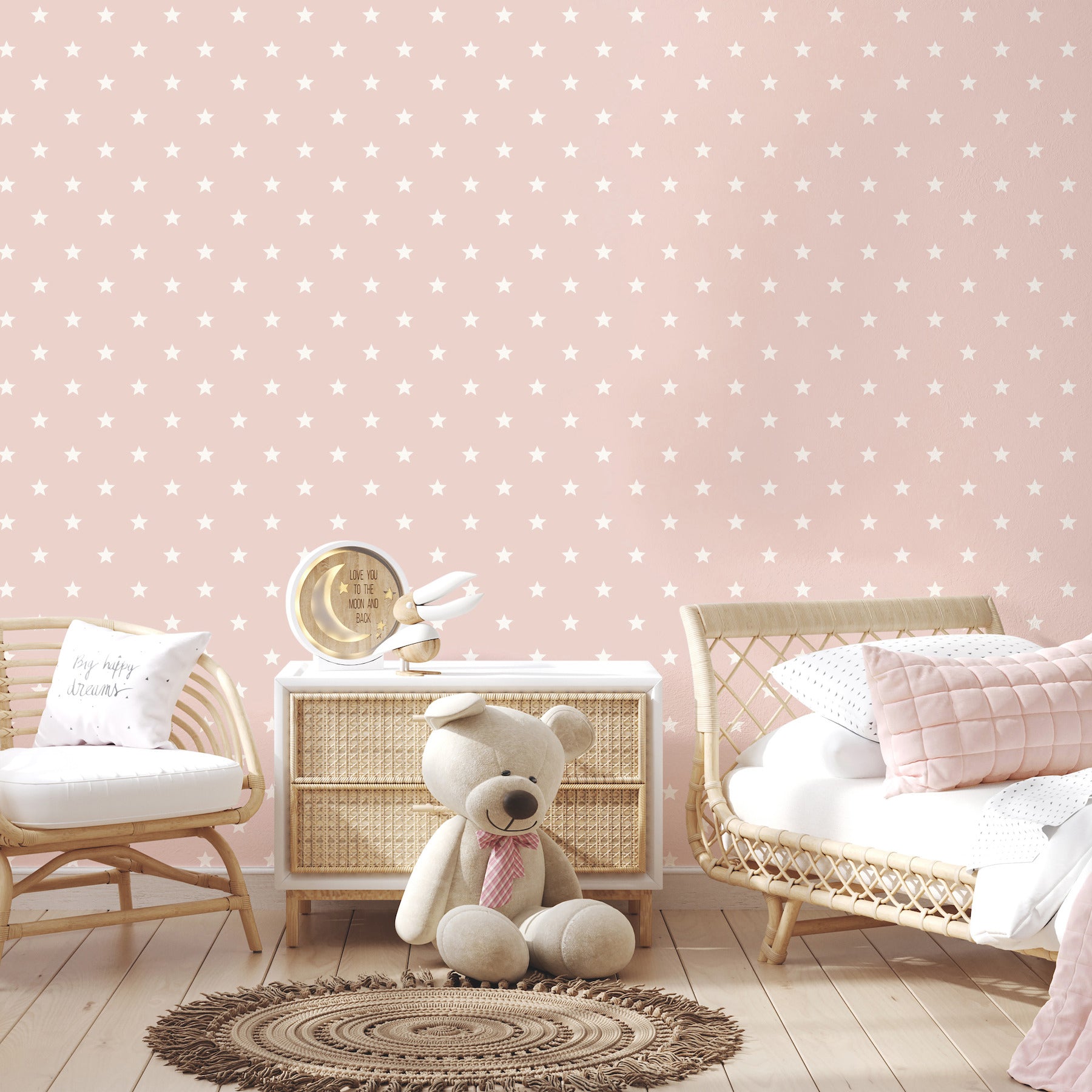 starry-motif-pink-geometric-wallpaper-york-wallcoverings-4203-27582 - York Wallcoverings Wallpaper