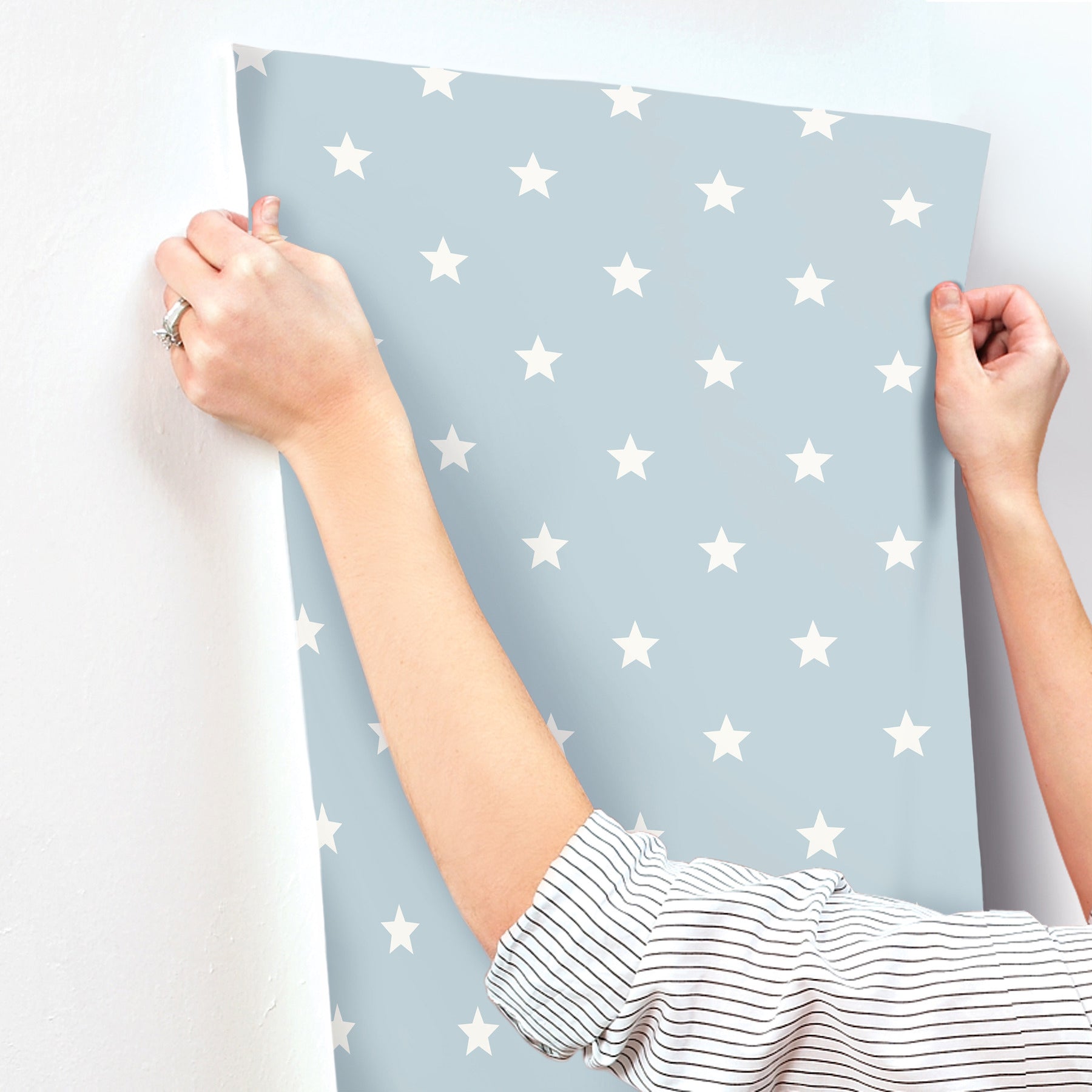 starry-motif-light-blue-geometric-wallpaper-york-wallcoverings-4203-27583 - York Wallcoverings Wallpaper