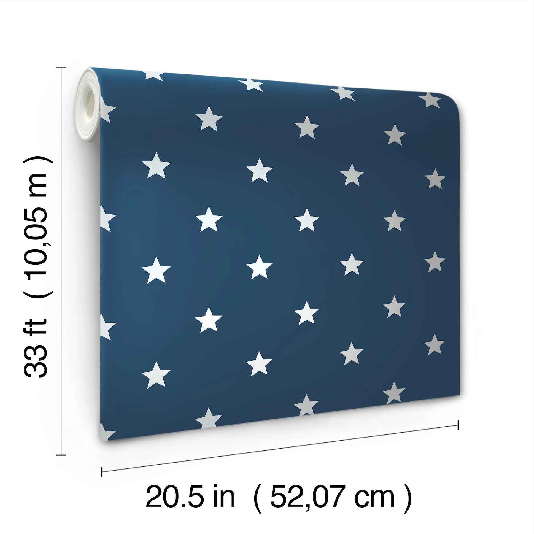 Starry Motif Dark Blue Geometric Wallpaper - York Wallcoverings - 4203-27584 - York Wallcoverings Wallpaper