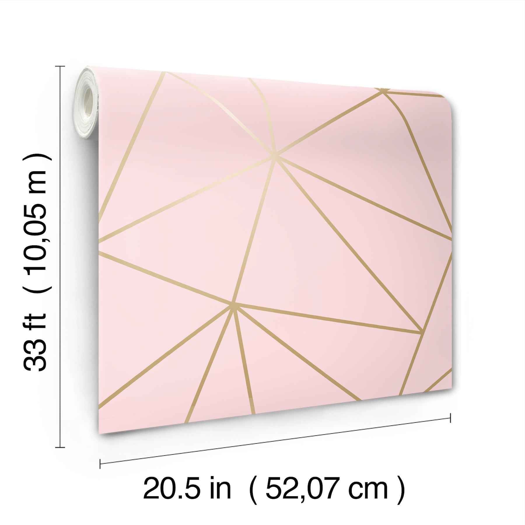 Metallic Geo Pink Triangles Wallpaper - York Wallcoverings - 4203-27585 - York Wallcoverings Wallpaper