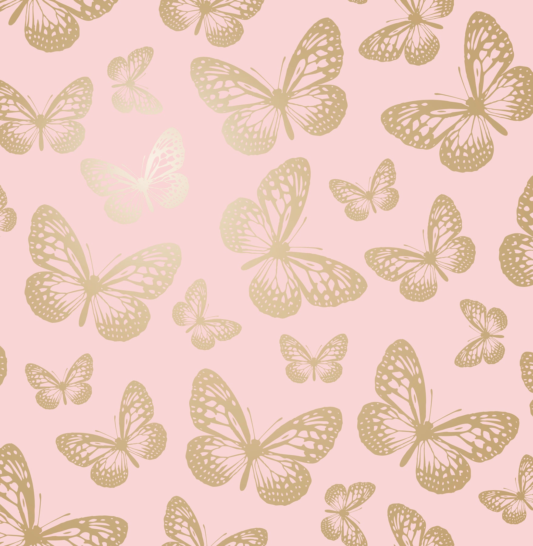 metallic-butterflies-pink-whimsical-wallpaper-york-wallcoverings-4203-27586 - York Wallcoverings Wallpaper