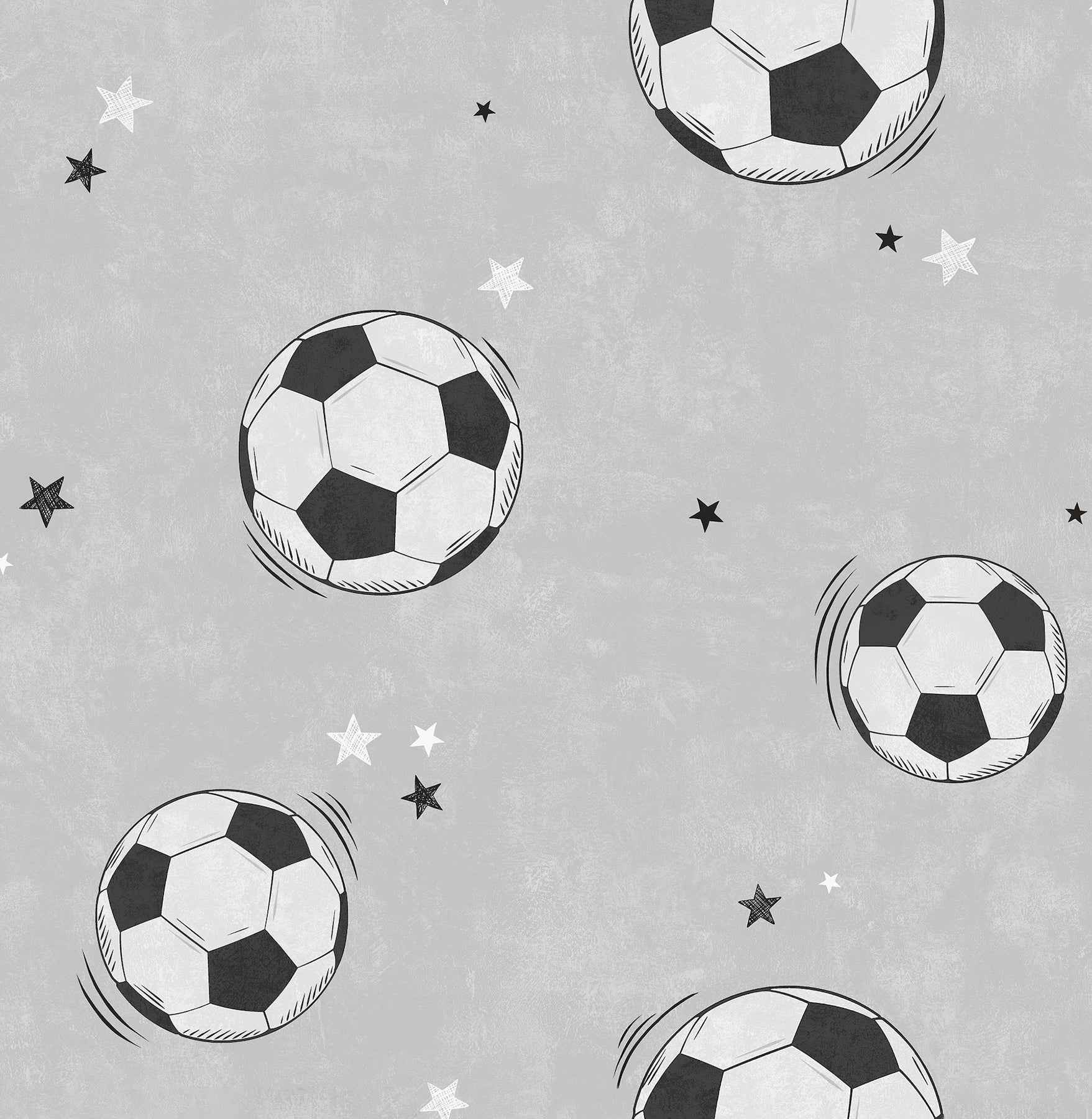 Footballs Grey Soccer Wallpaper - York Wallcoverings - 4203-27590