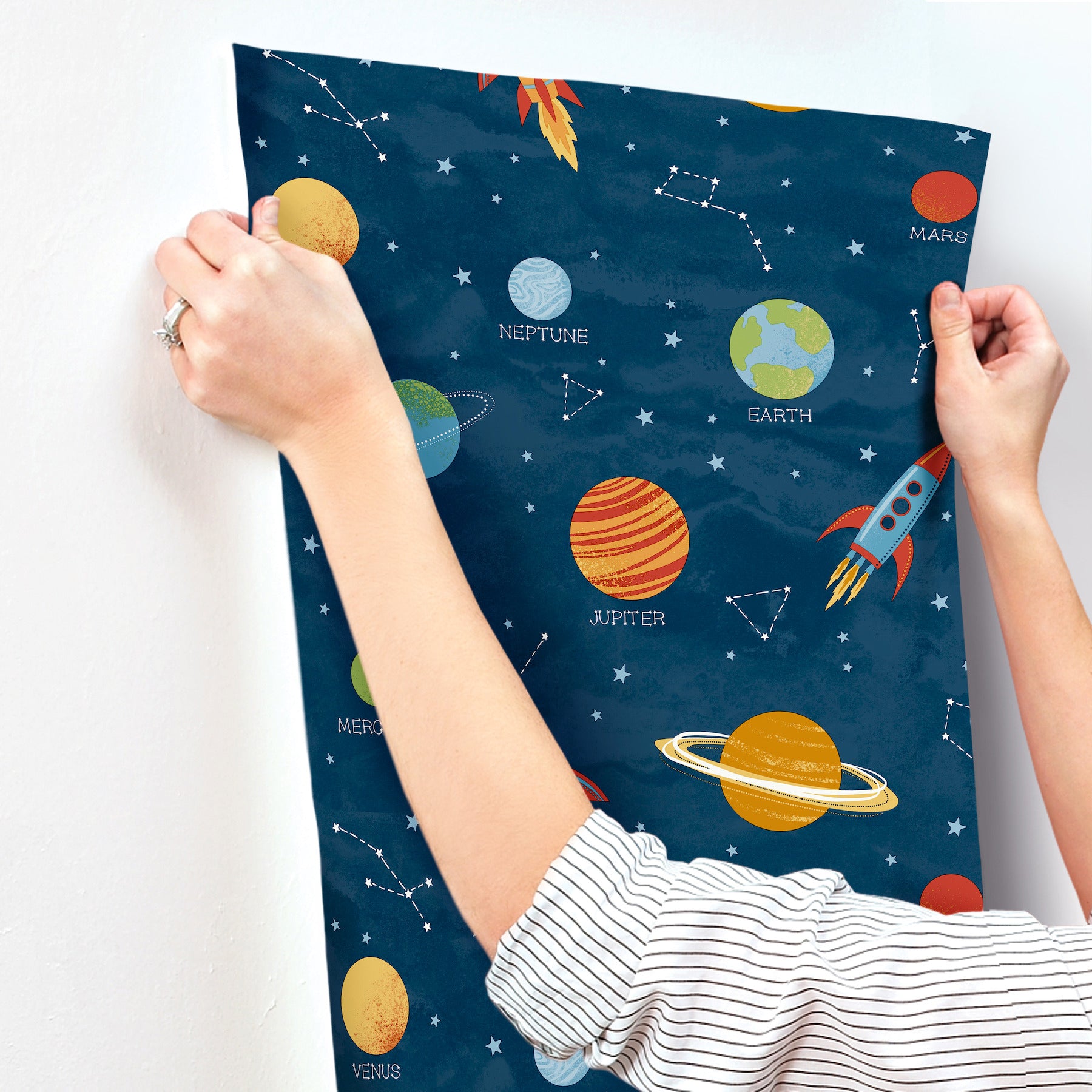 solar-system-blue-outer-space-wallpaper-york-wallcoverings-4203-27595 - York Wallcoverings Wallpaper