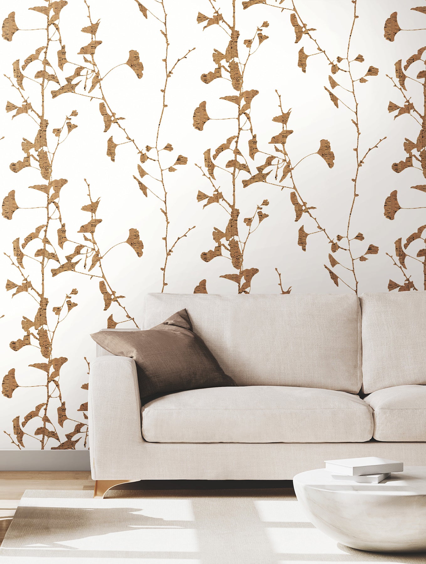 ginkgo-silhouette-light-brown-cork-wallpaper-york-wallcoverings-vr1509