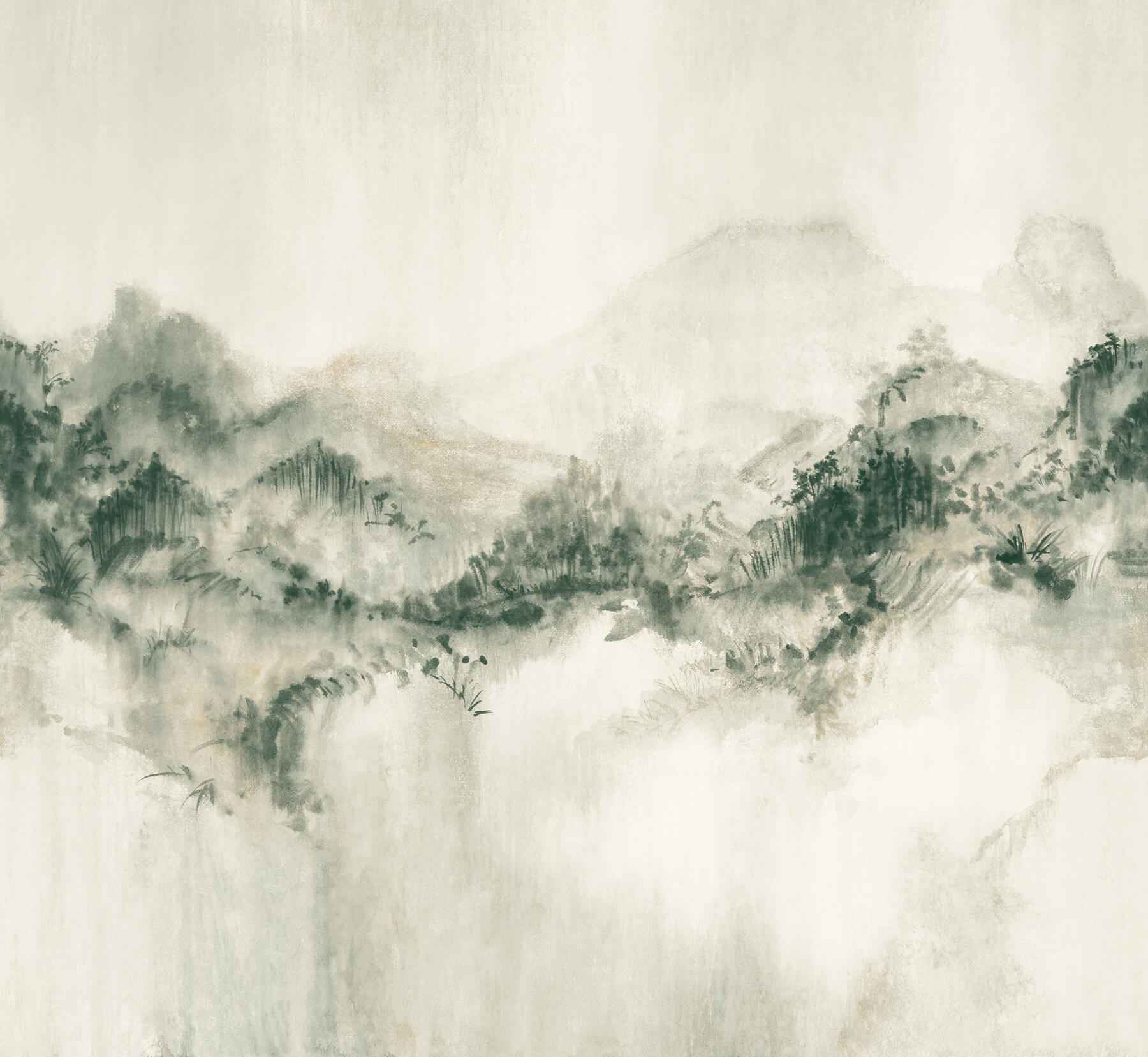 Mystic Overlook Green Wall Mural - York Wallcoverings - VR1521M