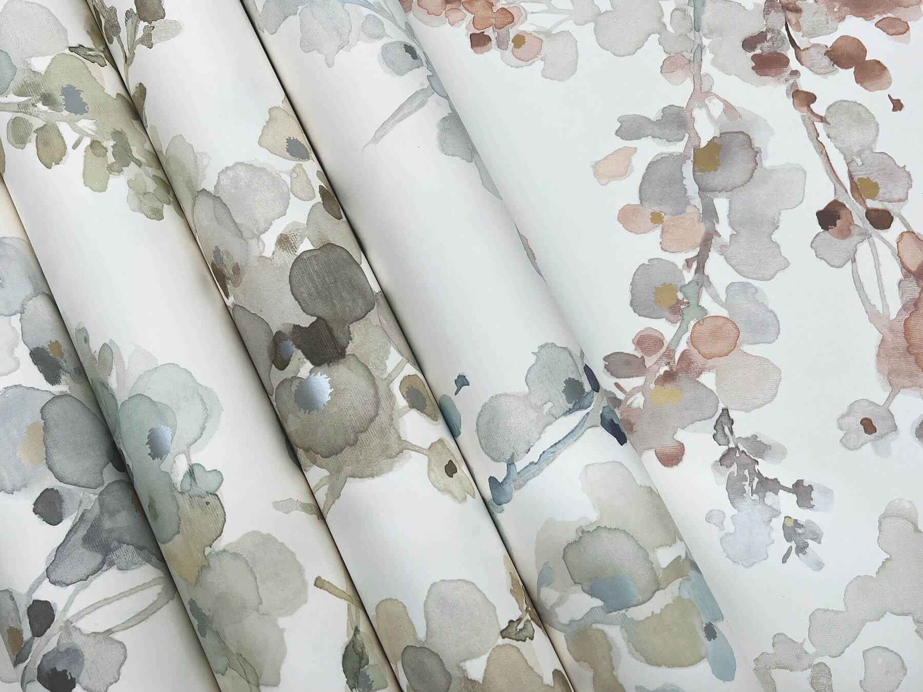 Blossom Fling Mineral Green Wallpaper - York Wallcoverings - EV3972 - York Wallcoverings Wallpaper