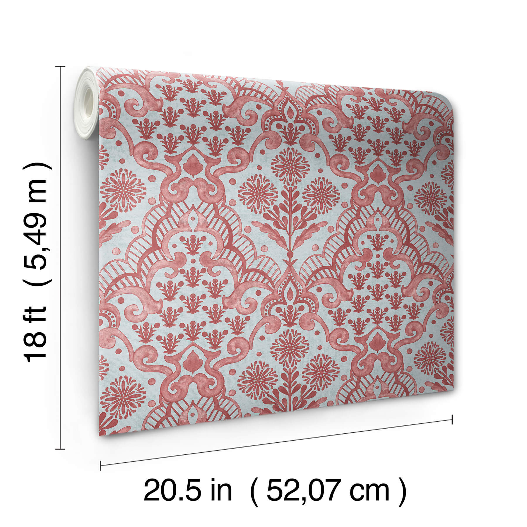 brownstone-blooms-brick-and-sky-peel-and-stick-wallpaper-york-wallcoverings-bbs6550 - York Wallcoverings Wallpaper