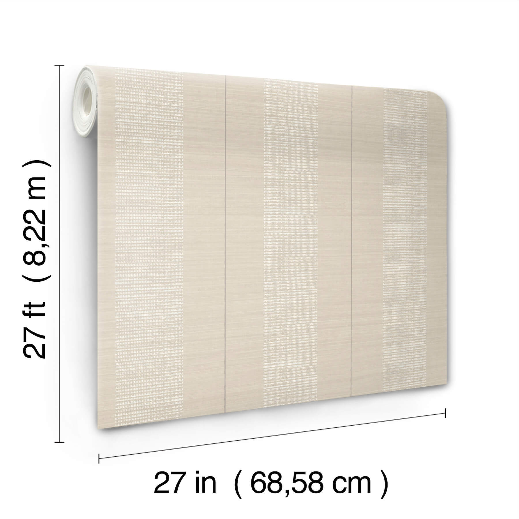 colbert-stripe-taupe-textured-wallpaper-york-wallcoverings-ll3209 - York Wallcoverings Wallpaper