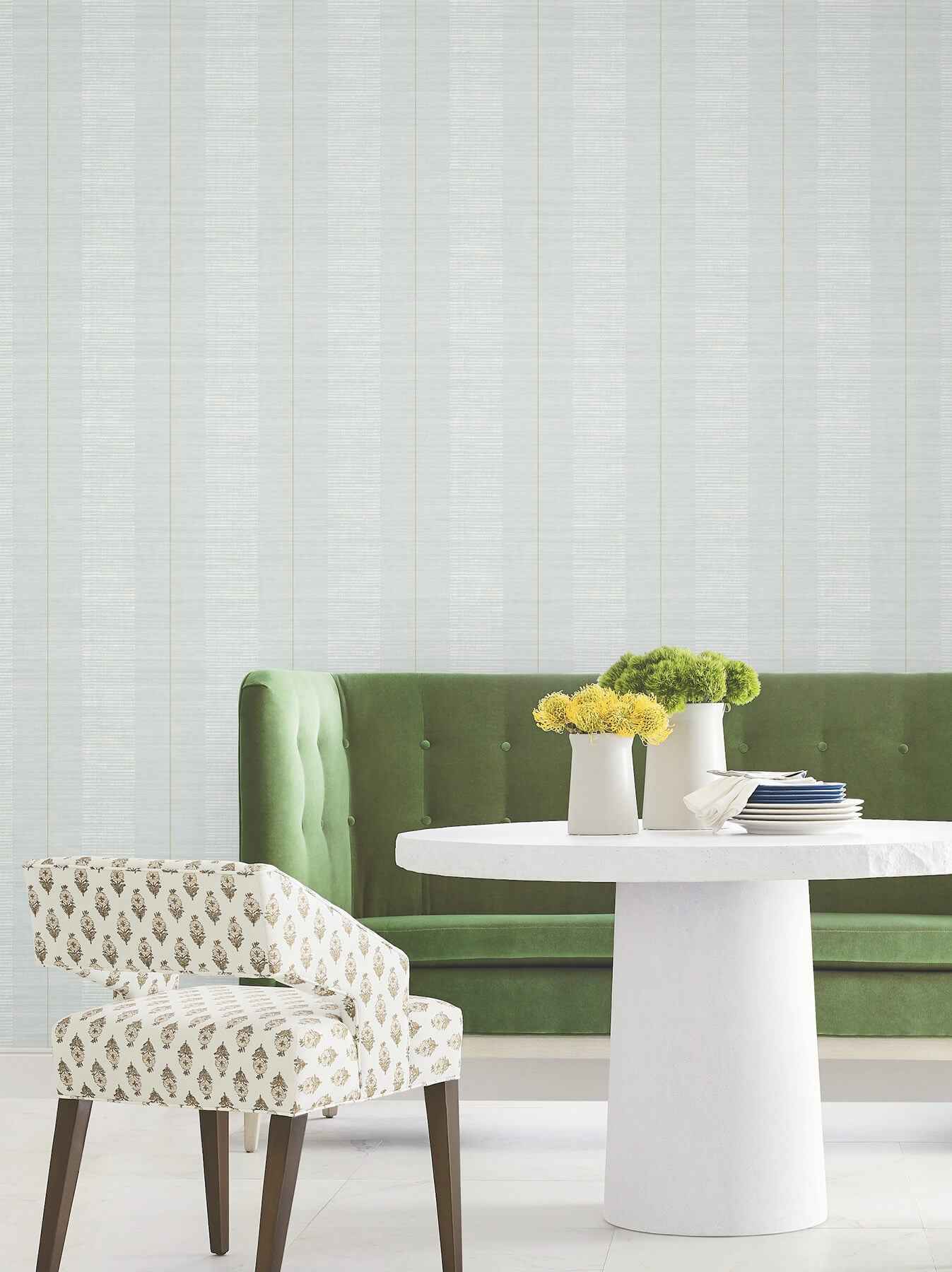 Colbert Stripe Light Blue Textured Wallpaper - York Wallcoverings - LL3210 - York Wallcoverings Wallpaper