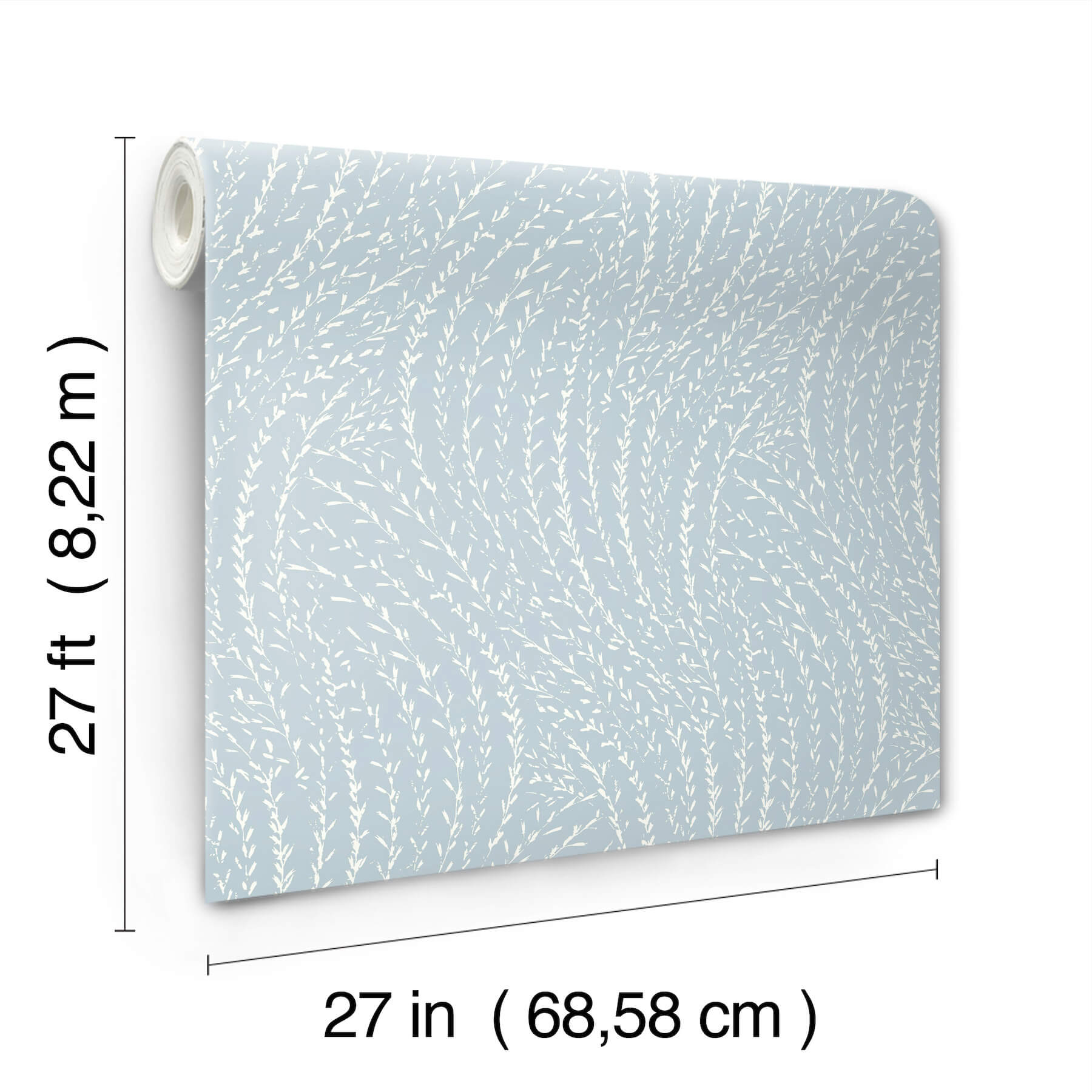 willow-song-sky-blue-botanical-wallpaper-york-wallcoverings-ll3223 - York Wallcoverings Wallpaper