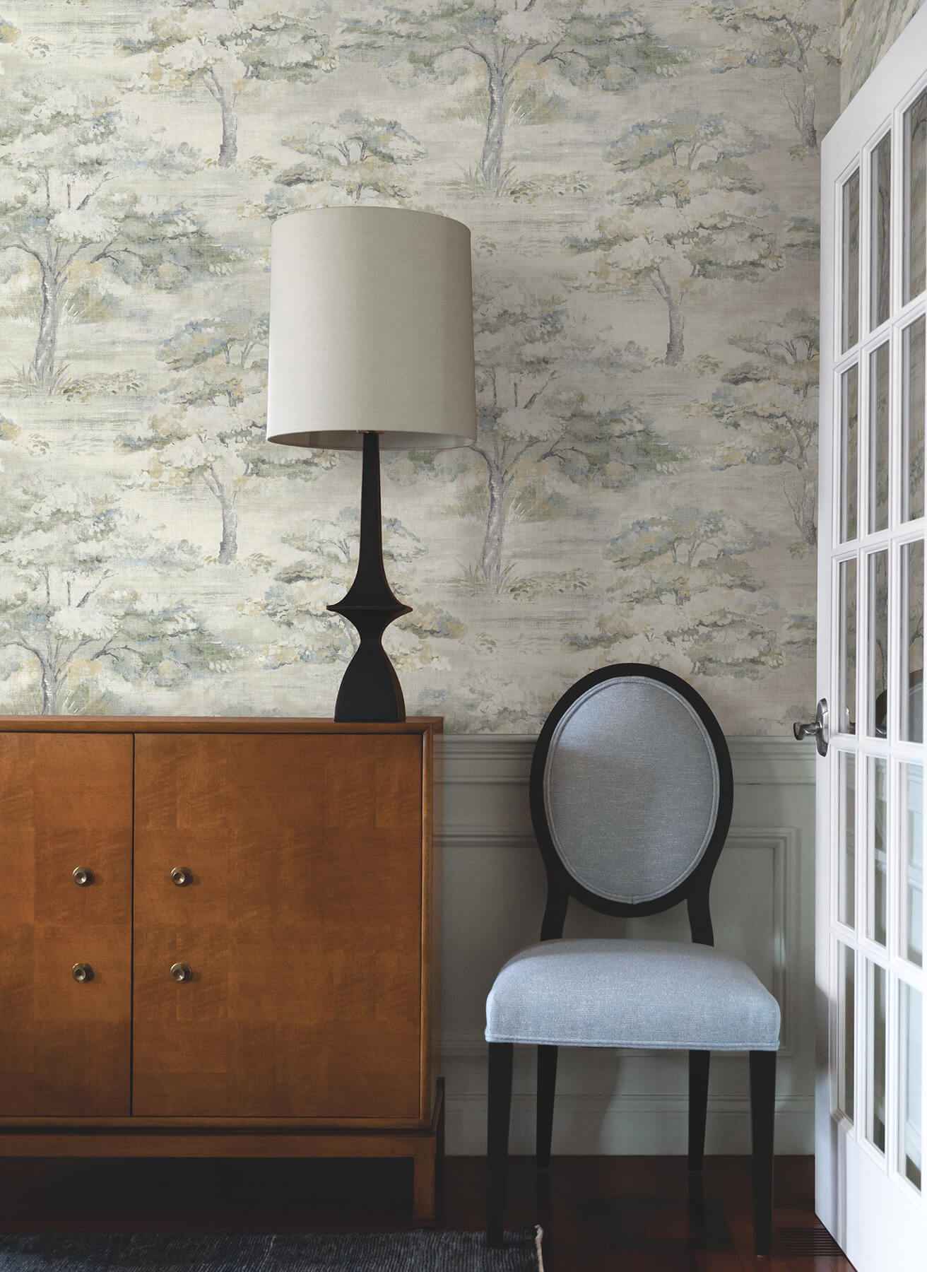 Moreno Slate Woodland Wallpaper - York Wallcoverings - LL3225 - York Wallcoverings Wallpaper