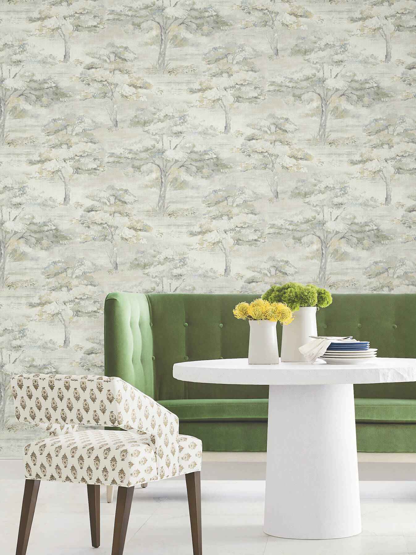 Moreno Slate Woodland Wallpaper - York Wallcoverings - LL3225 - York Wallcoverings Wallpaper