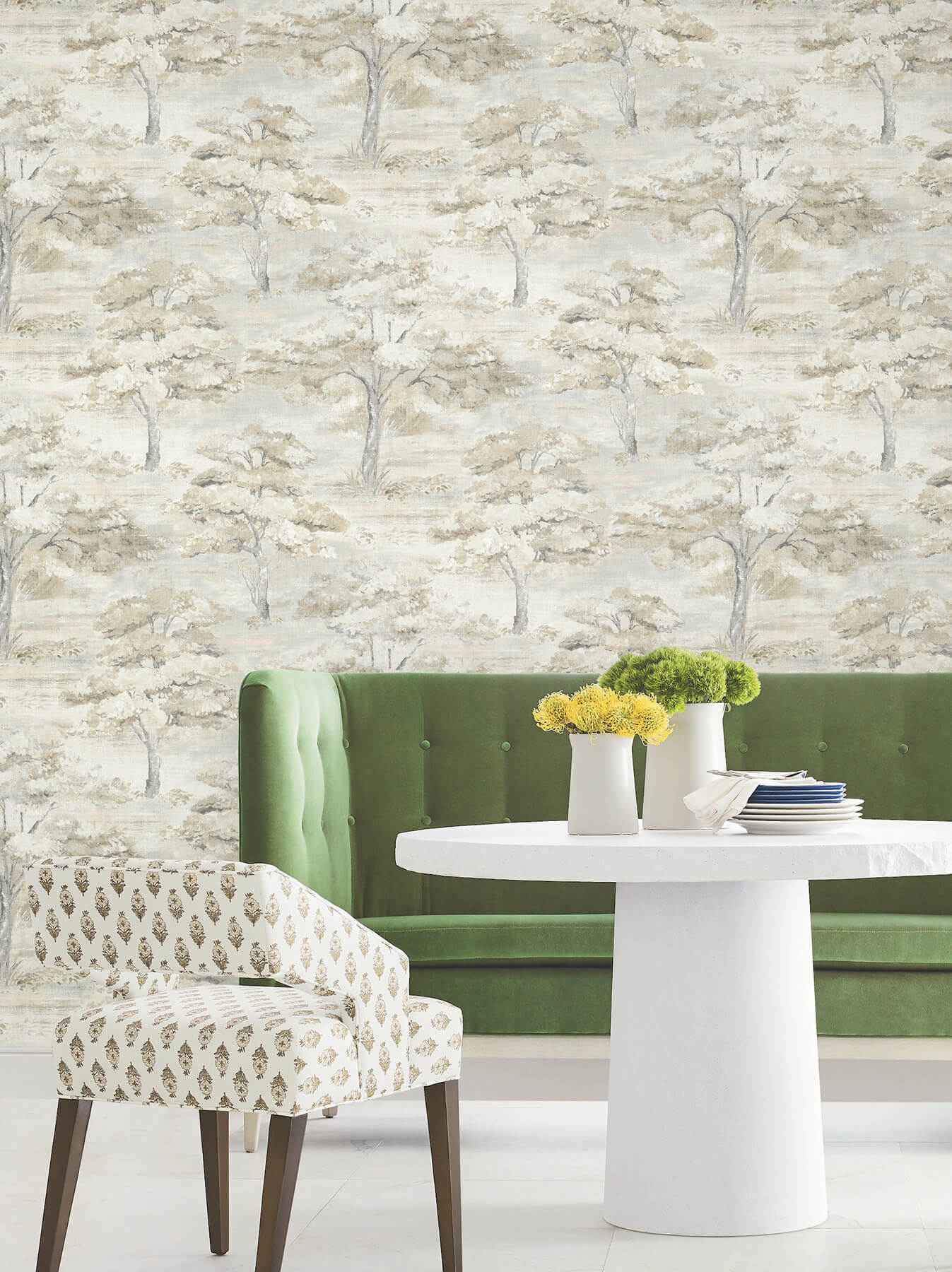 Moreno Neutral Woodland Wallpaper - York Wallcoverings - LL3227 - York Wallcoverings Wallpaper