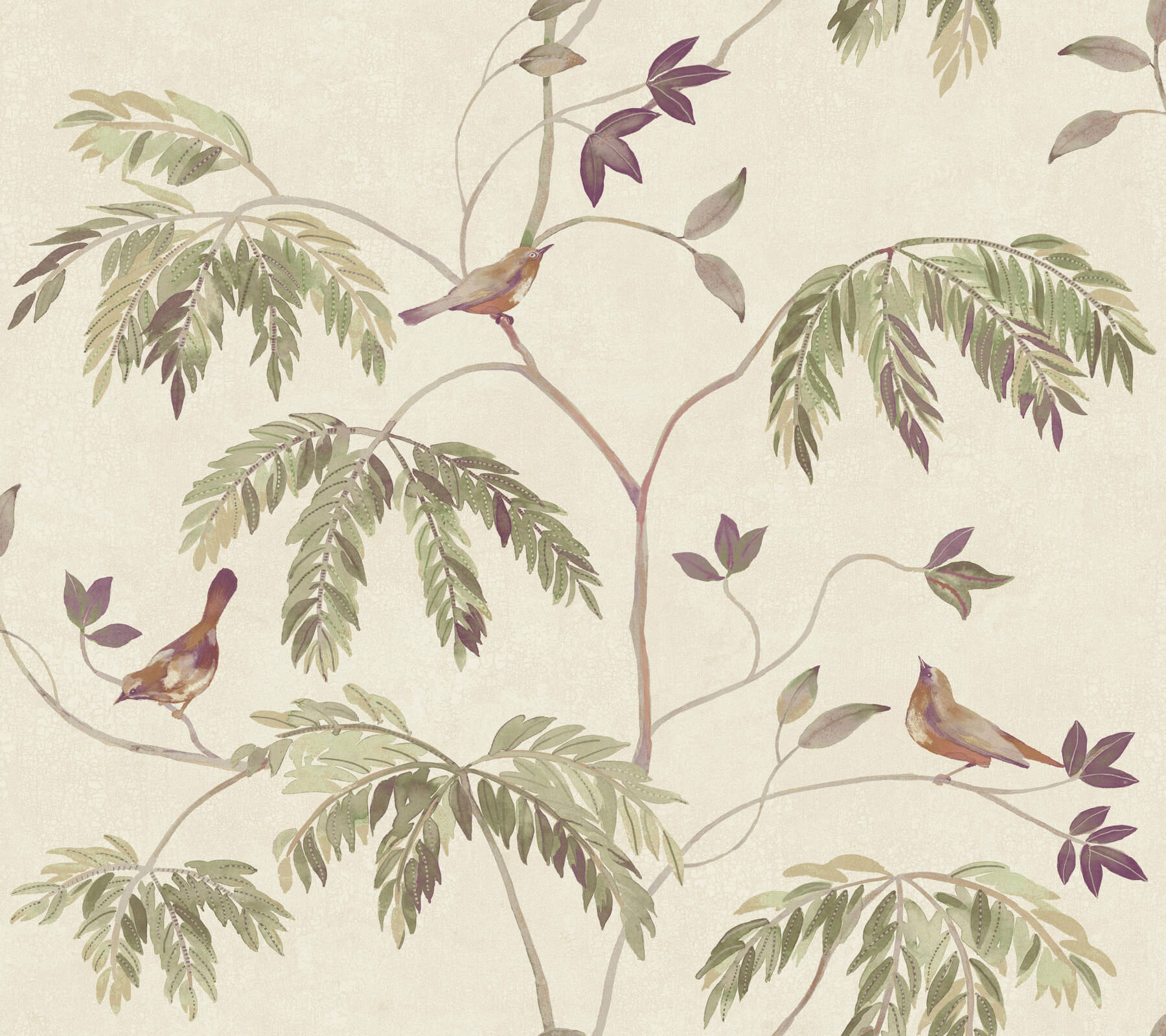 cillian-plum-botanical-bird-trail-wallpaper-york-wallcoverings-ll3248 - York Wallcoverings Wallpaper