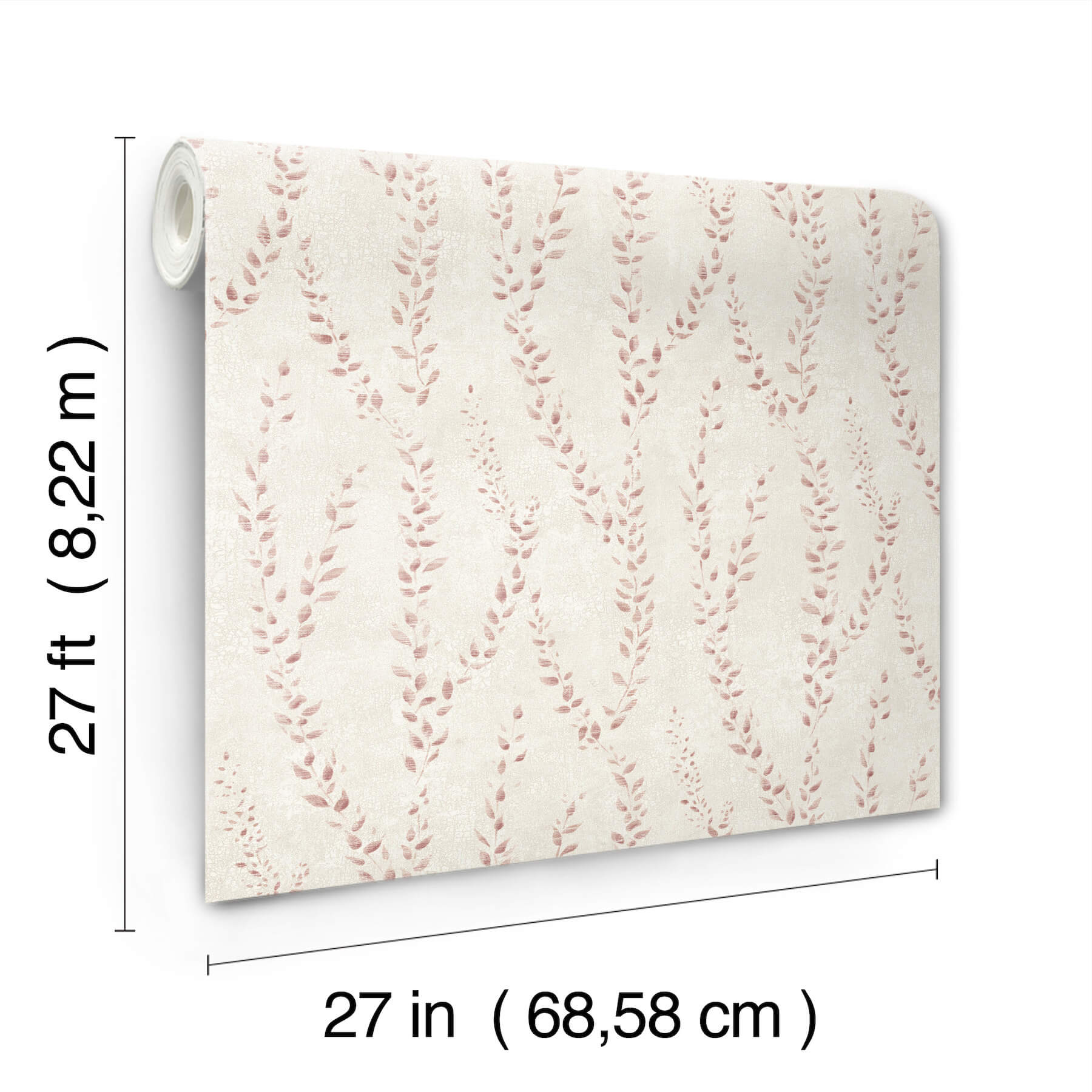alpenrose-maroon-vine-wallpaper-york-wallcoverings-ll3255 - York Wallcoverings Wallpaper