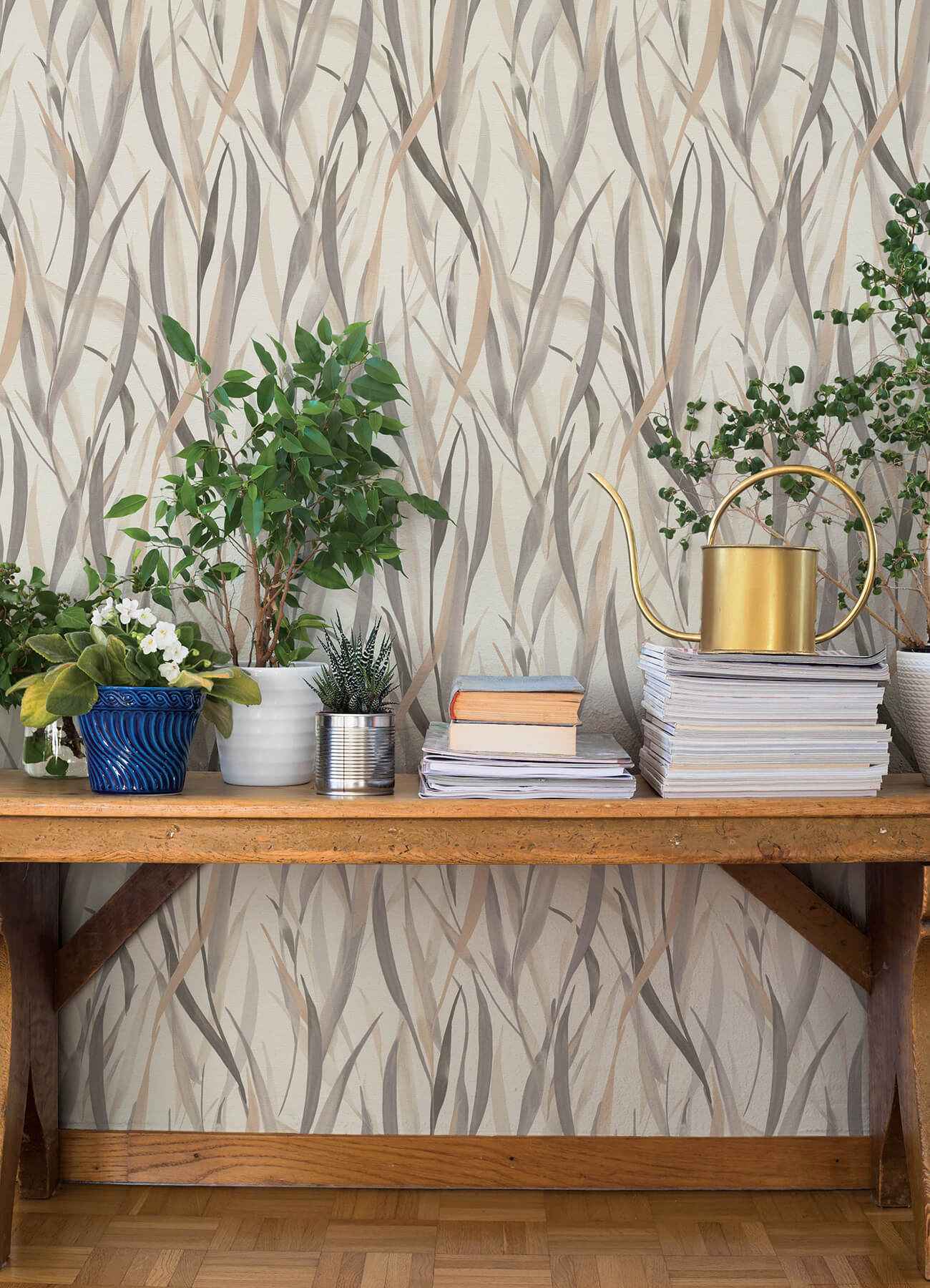 Willoughby Neutral Fronds Wallpaper - York Wallcoverings - 4202-330205