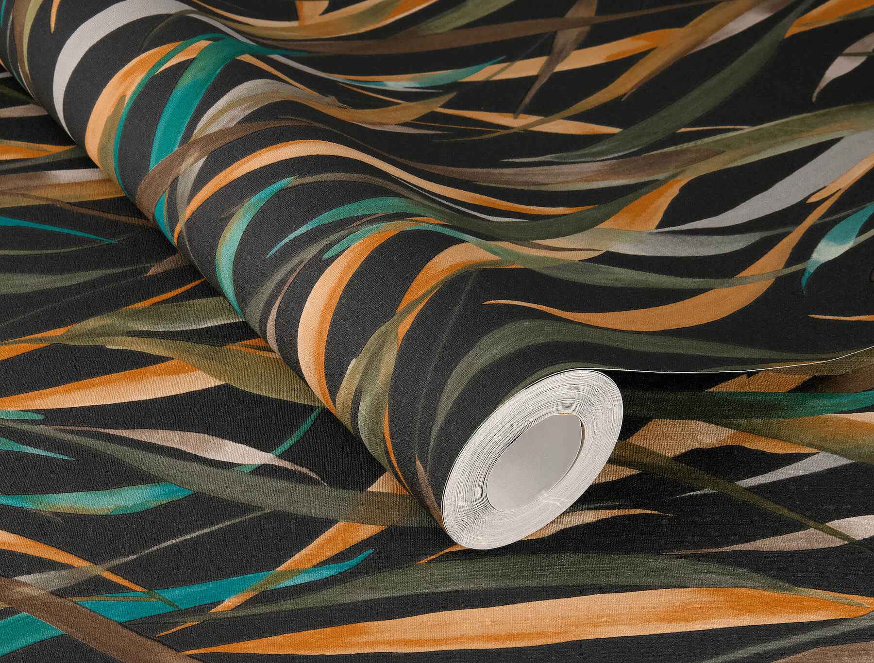 Willoughby Black Fronds Wallpaper - York Wallcoverings - 4202-330250 - York Wallcoverings Wallpaper