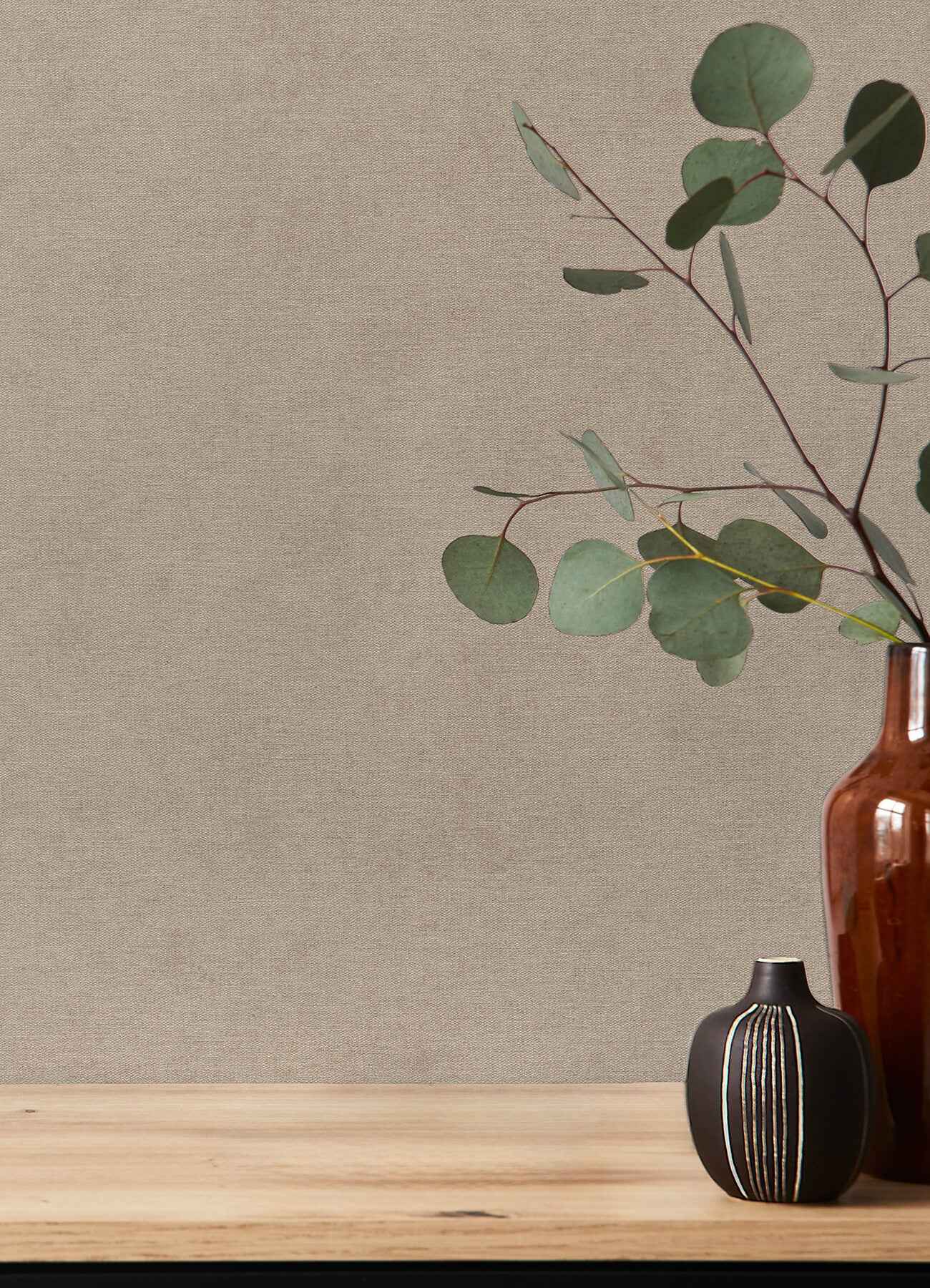 Cullen Light Brown Faux Linen Wallpaper - York Wallcoverings - 4202-408164