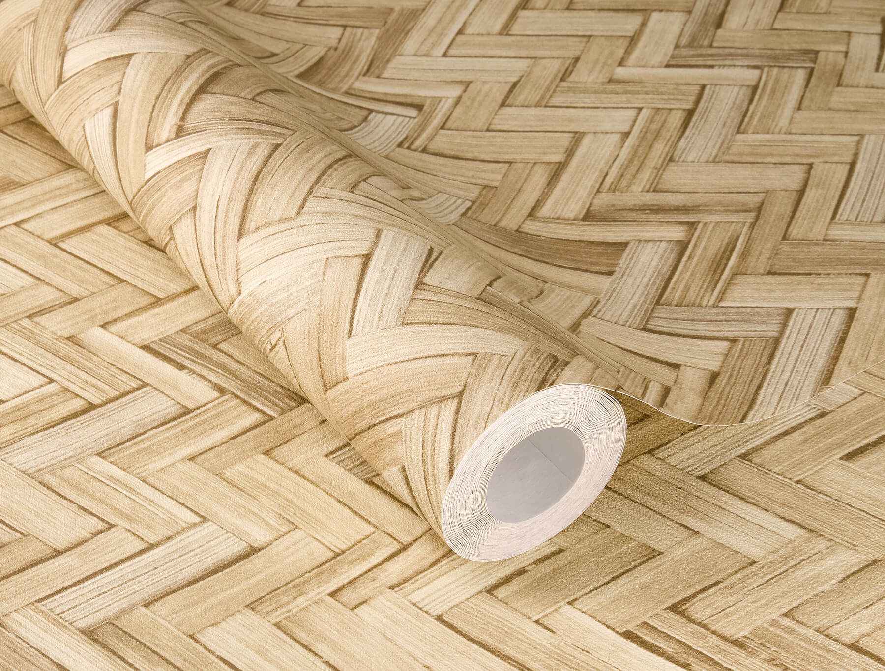 Ellery Wheat Herringbone Wallpaper - York Wallcoverings - 4202-410334 - York Wallcoverings Wallpaper