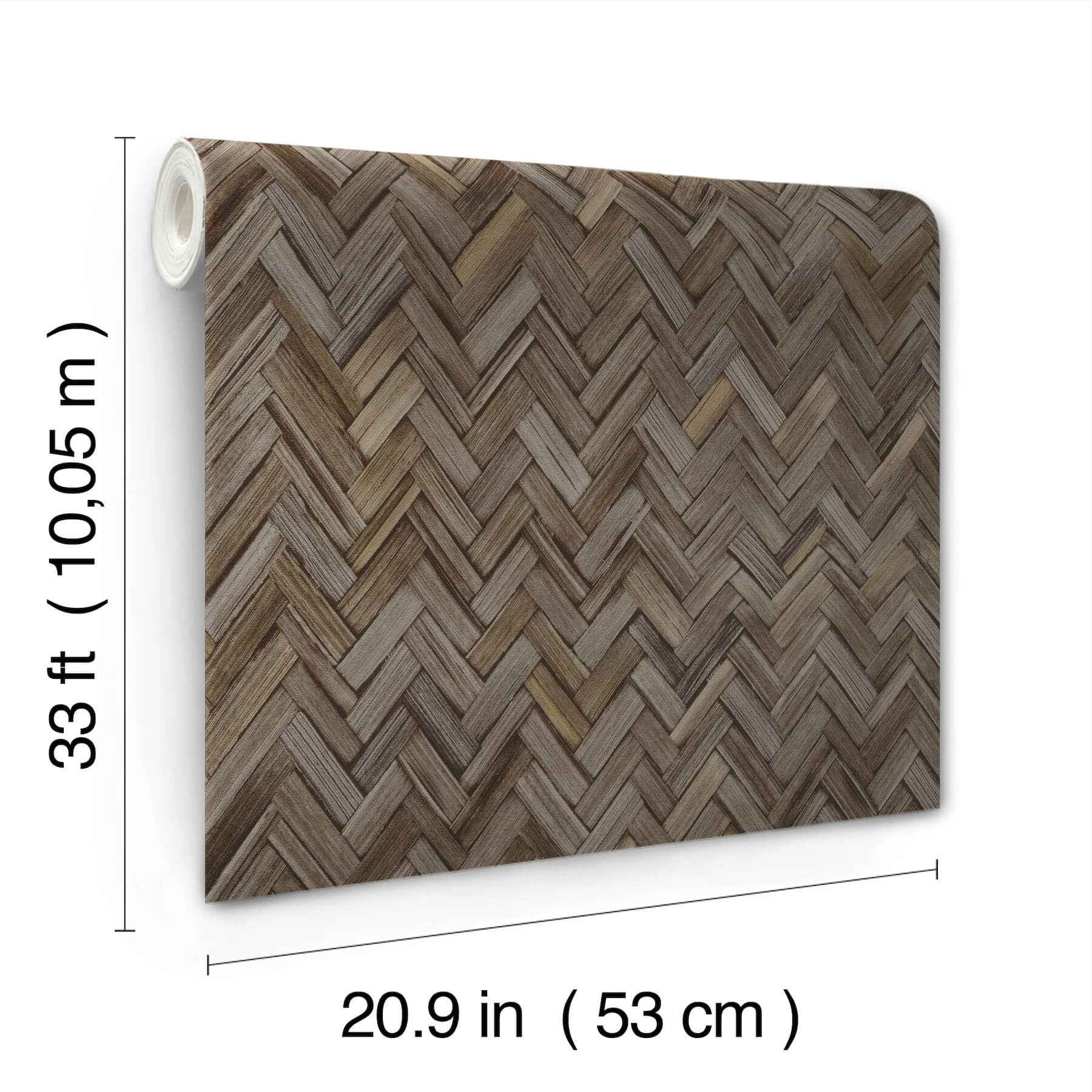 Ellery Charcoal Herringbone Wallpaper - York Wallcoverings - 4202-410358 - York Wallcoverings Wallpaper