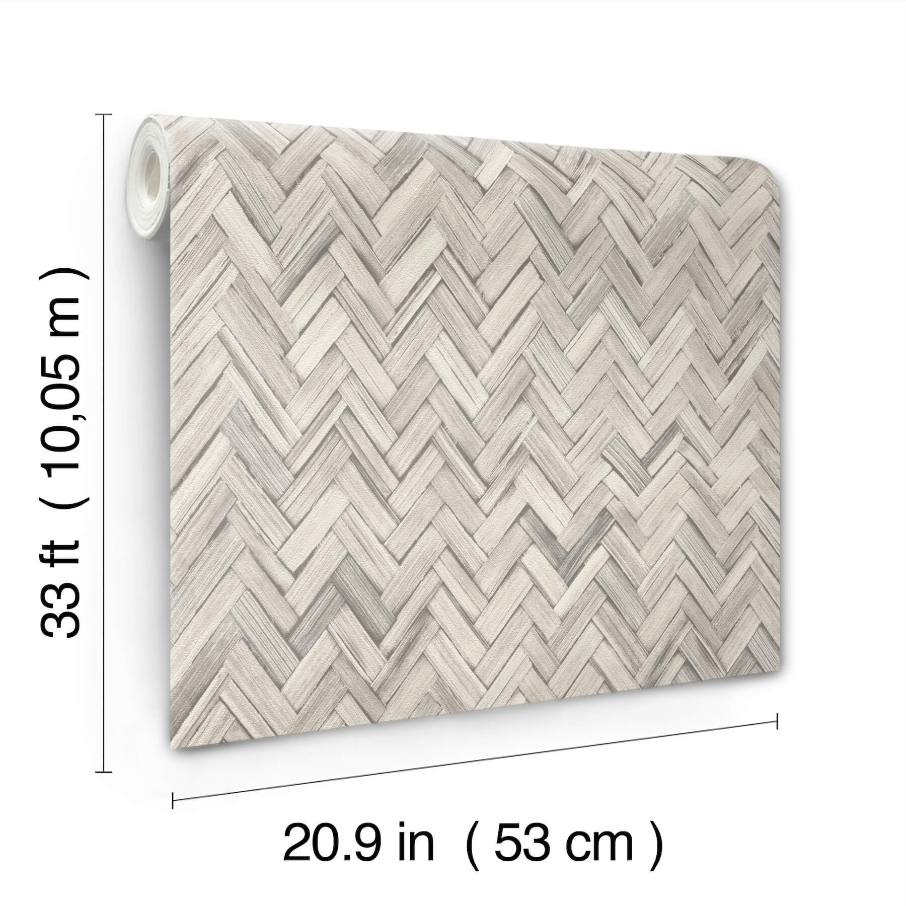 ellery-light-grey-herringbone-wallpaper-york-wallcoverings-4202-410365 - York Wallcoverings Wallpaper